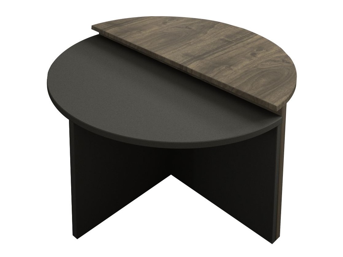 Комплект журнальных столиков Kailua 2581 (Антрацит + Грецкий орех)