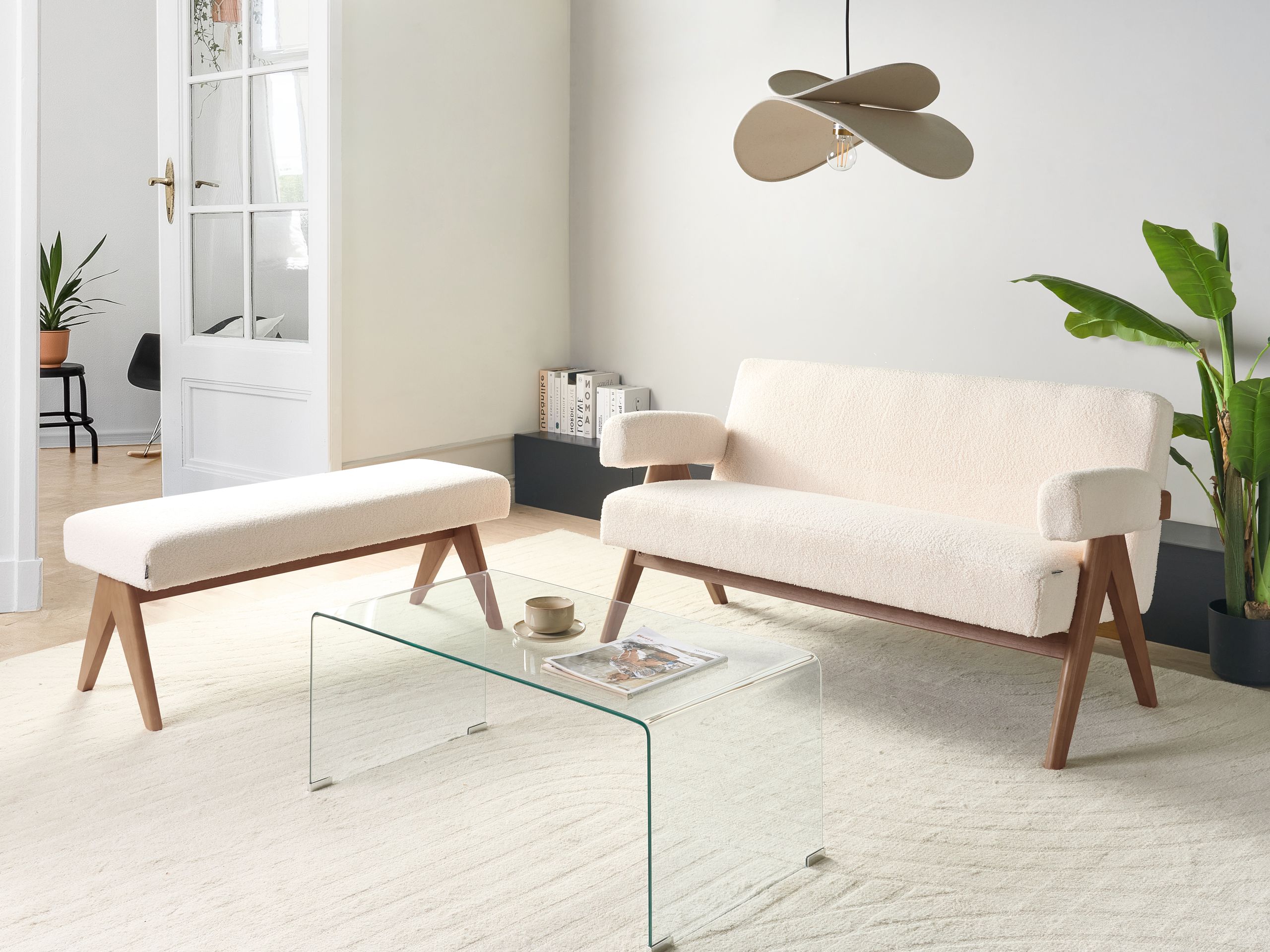 Mīkstais sols Berwyn 2713 (Balts + Tumšs koks)