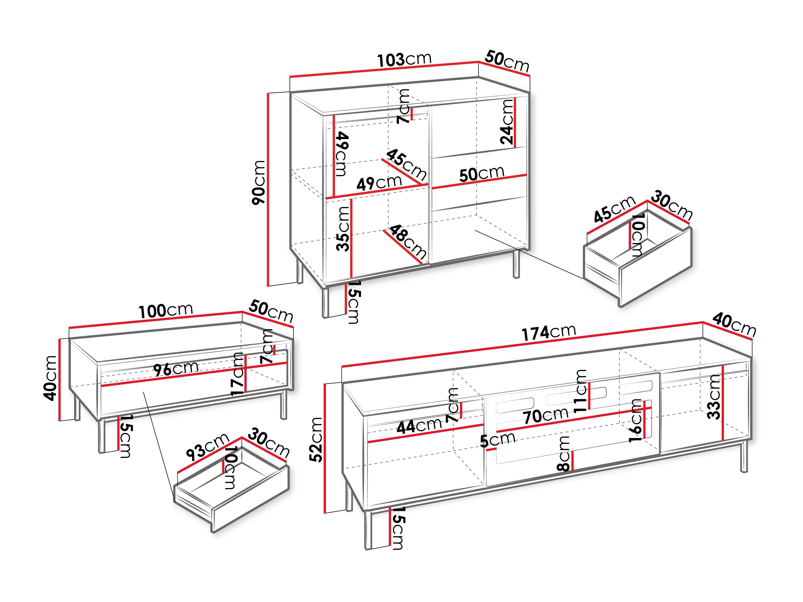 Набор для гостиной Comfivo Delruva 110 (Белый)