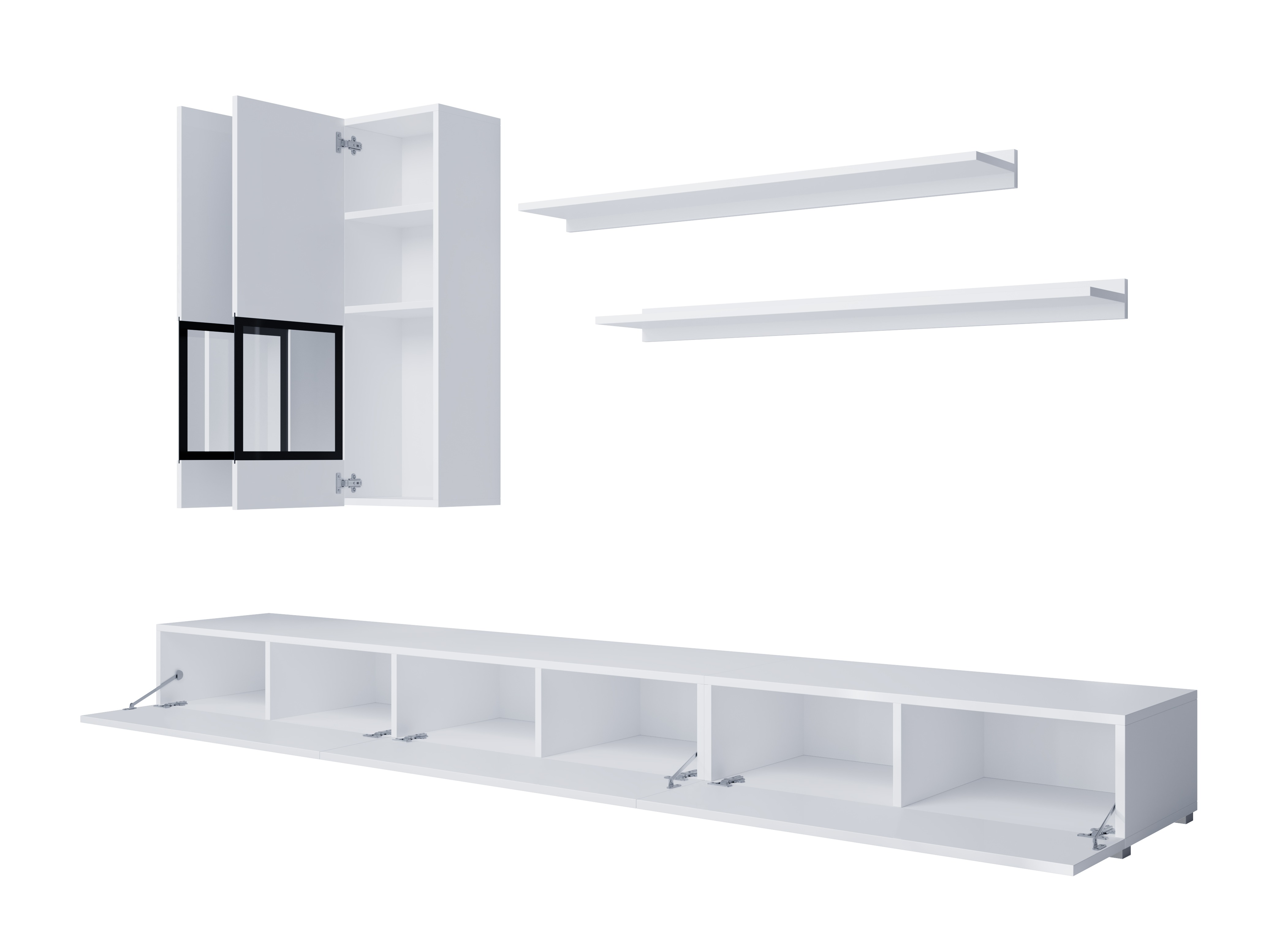 Набор для гостиной Serodeu 100 (Белый + Глянцевый белый)