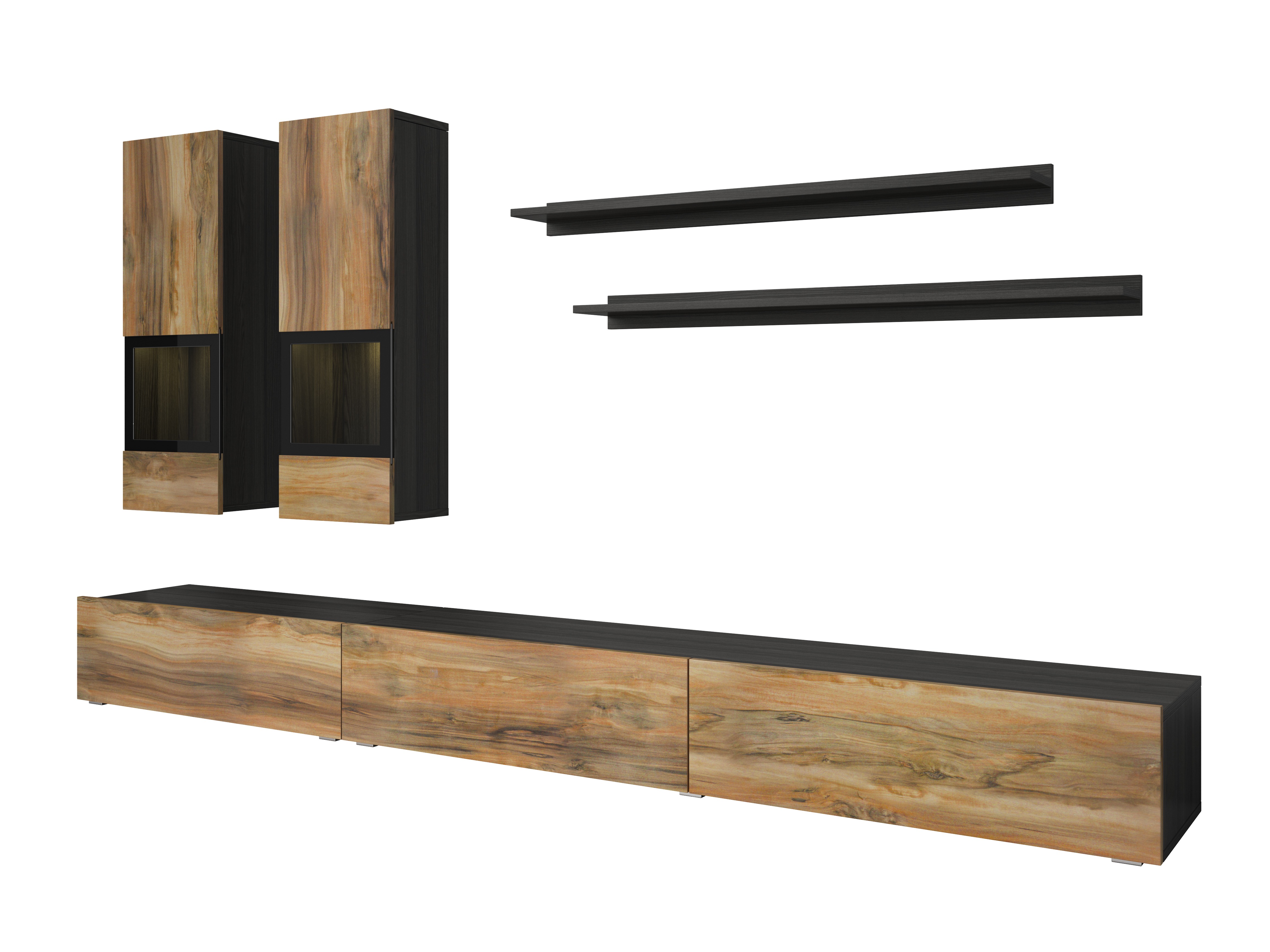 Набор для гостиной Serodeu 100 (Грецкий орех + Темно-коричневый)