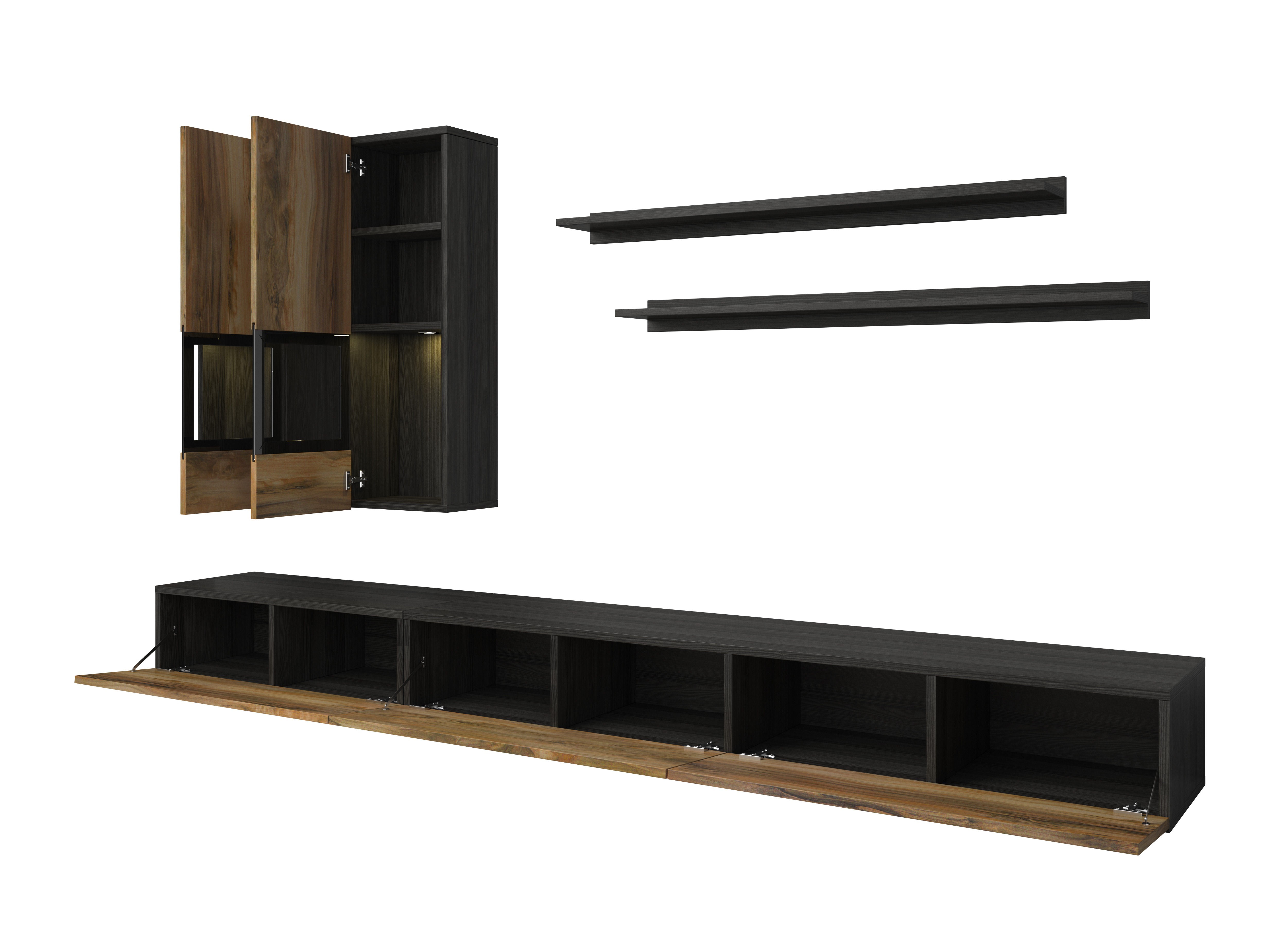 Набор для гостиной Serodeu 100 (Грецкий орех + Темно-коричневый)