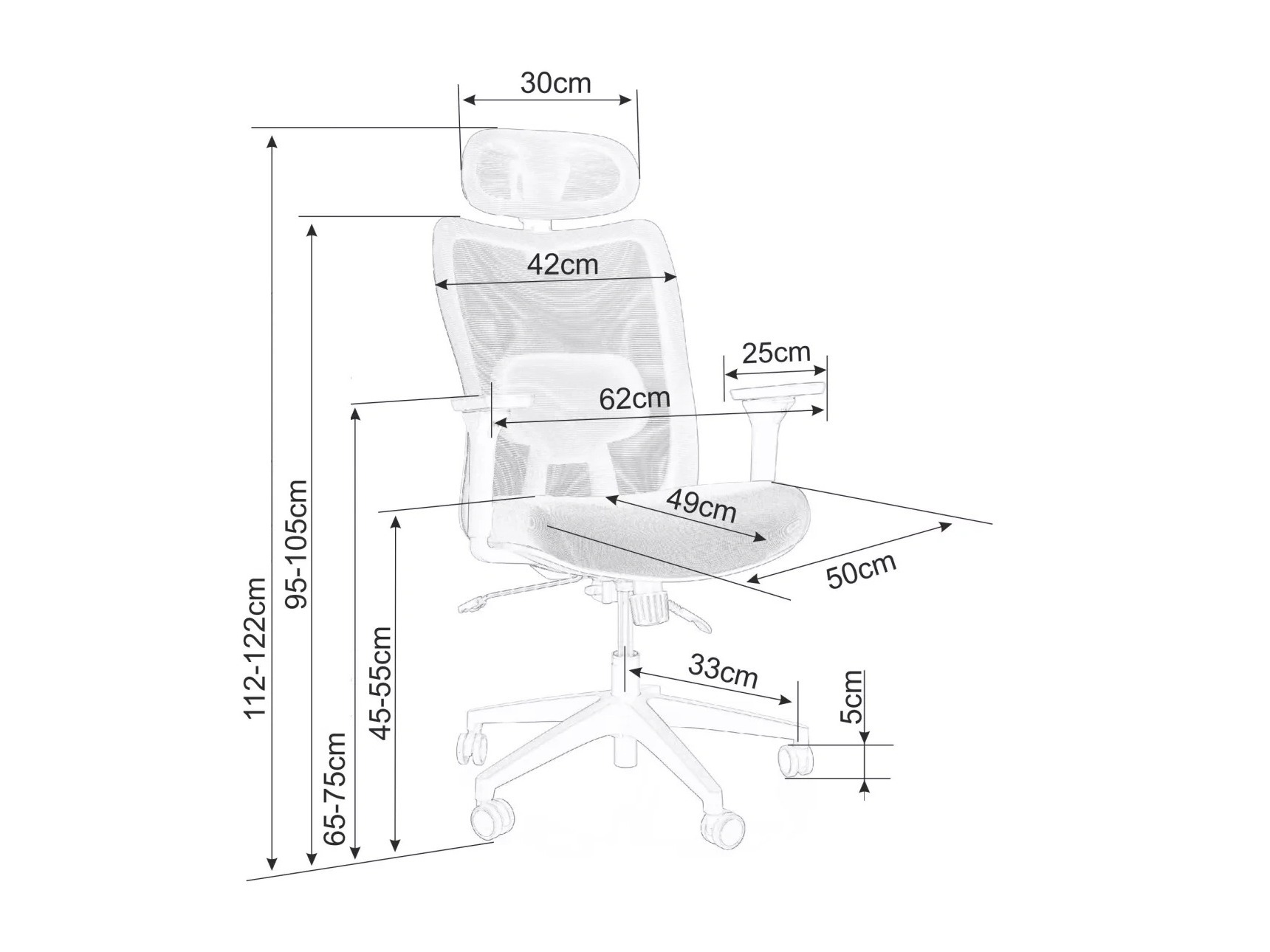 Офисный стул Detroit 796 (Чёрный)