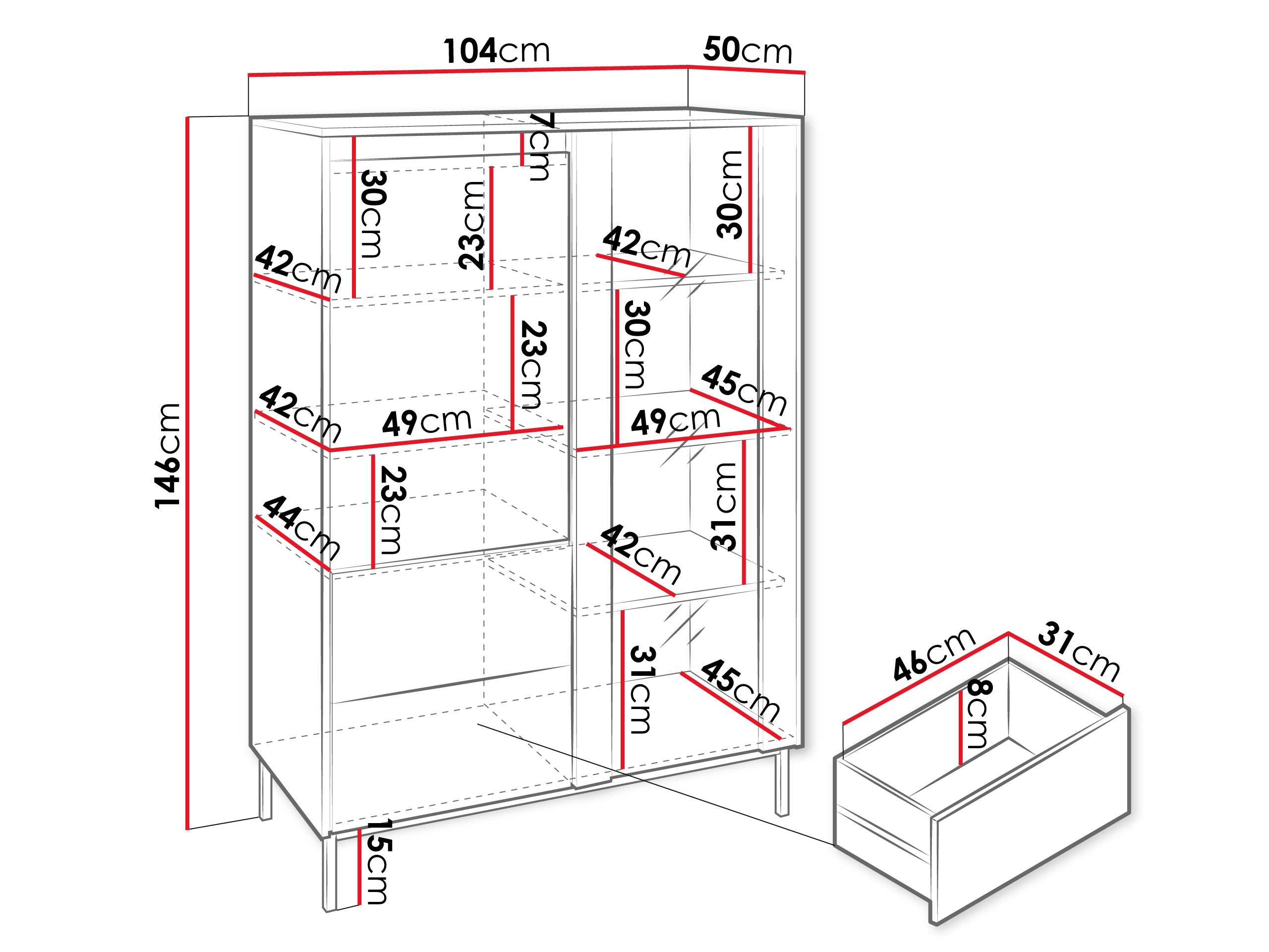 Plaukts Comfivo Delruva (Balts)