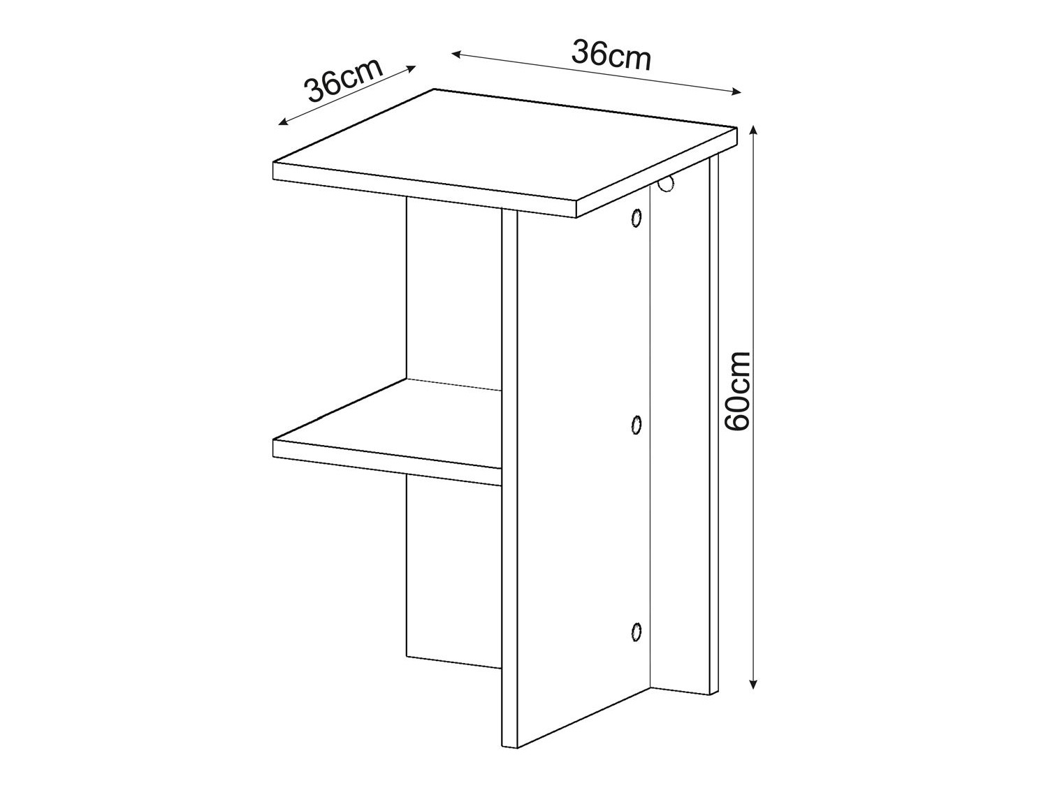 Прикроватная тумбочка Kailua 2580 (Антрацит)