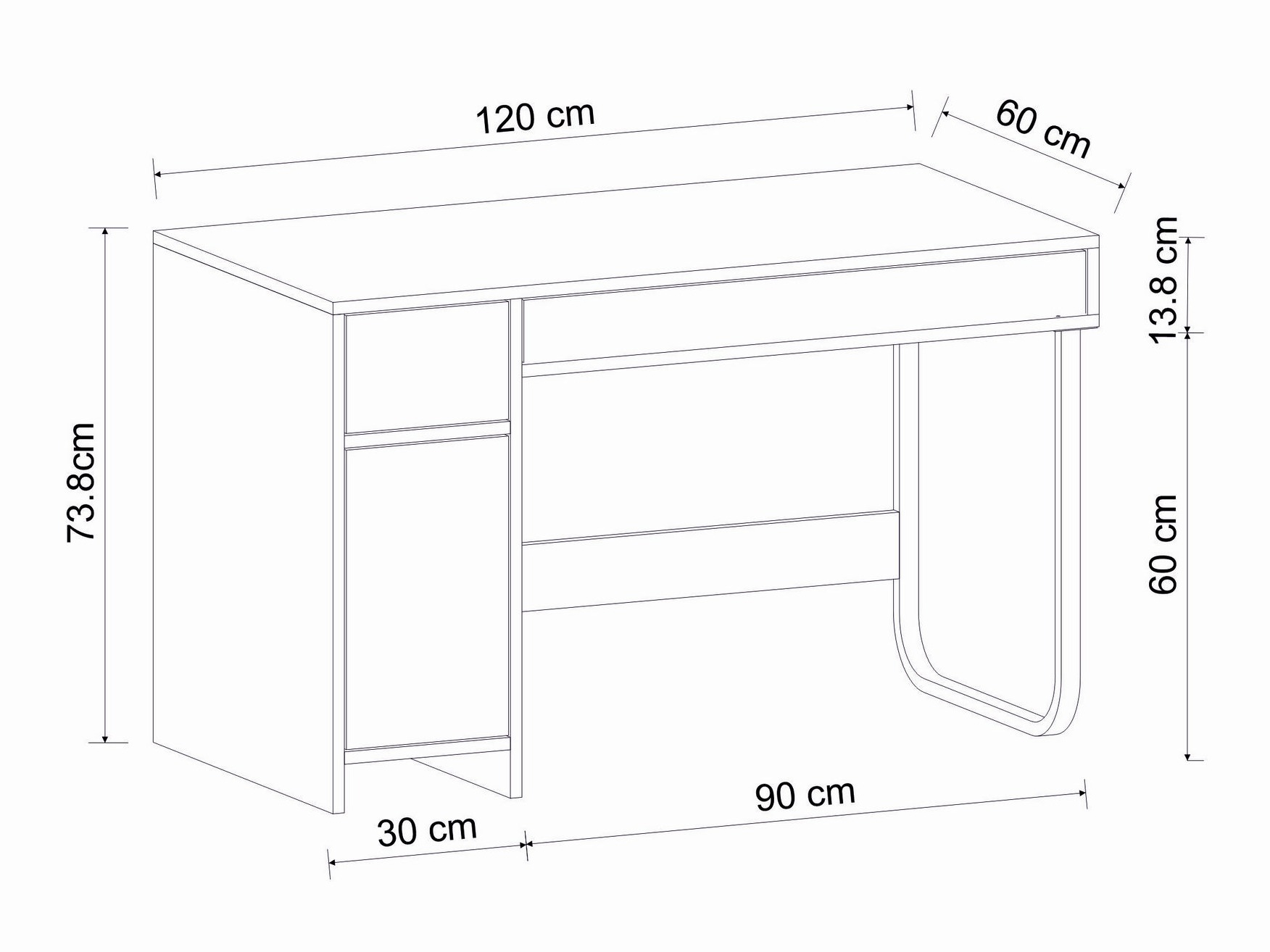 Rakstāmgalds Kailua 2583 (Balts)