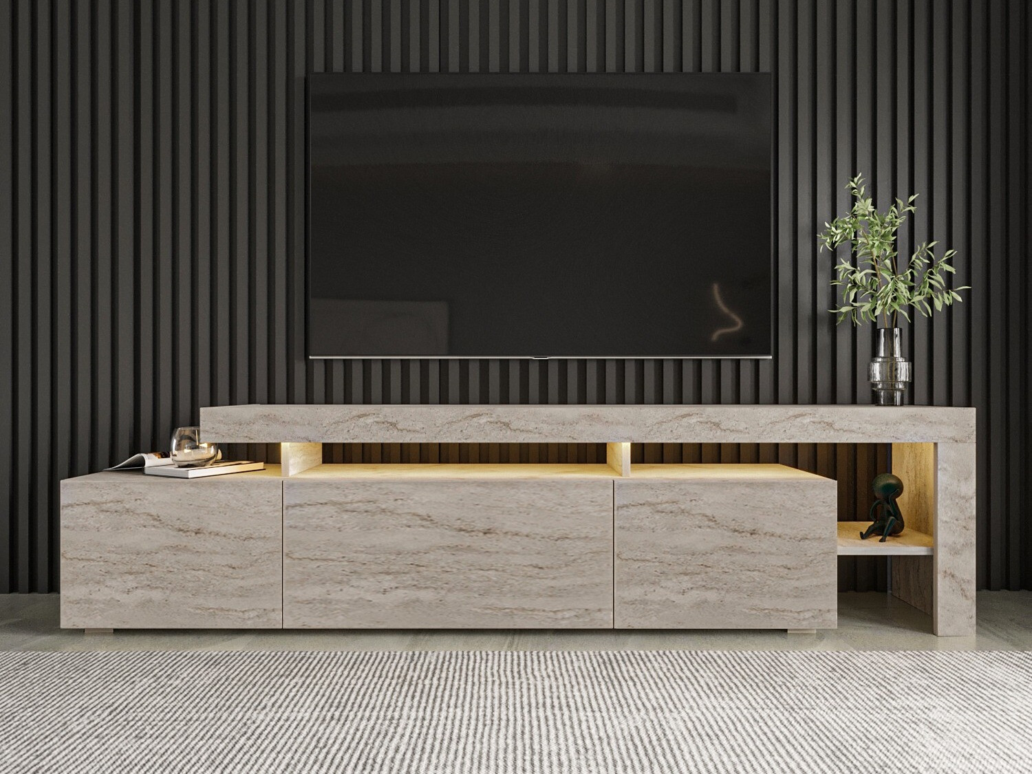 TV galds Kailua 292 (Gaišs travertīns)