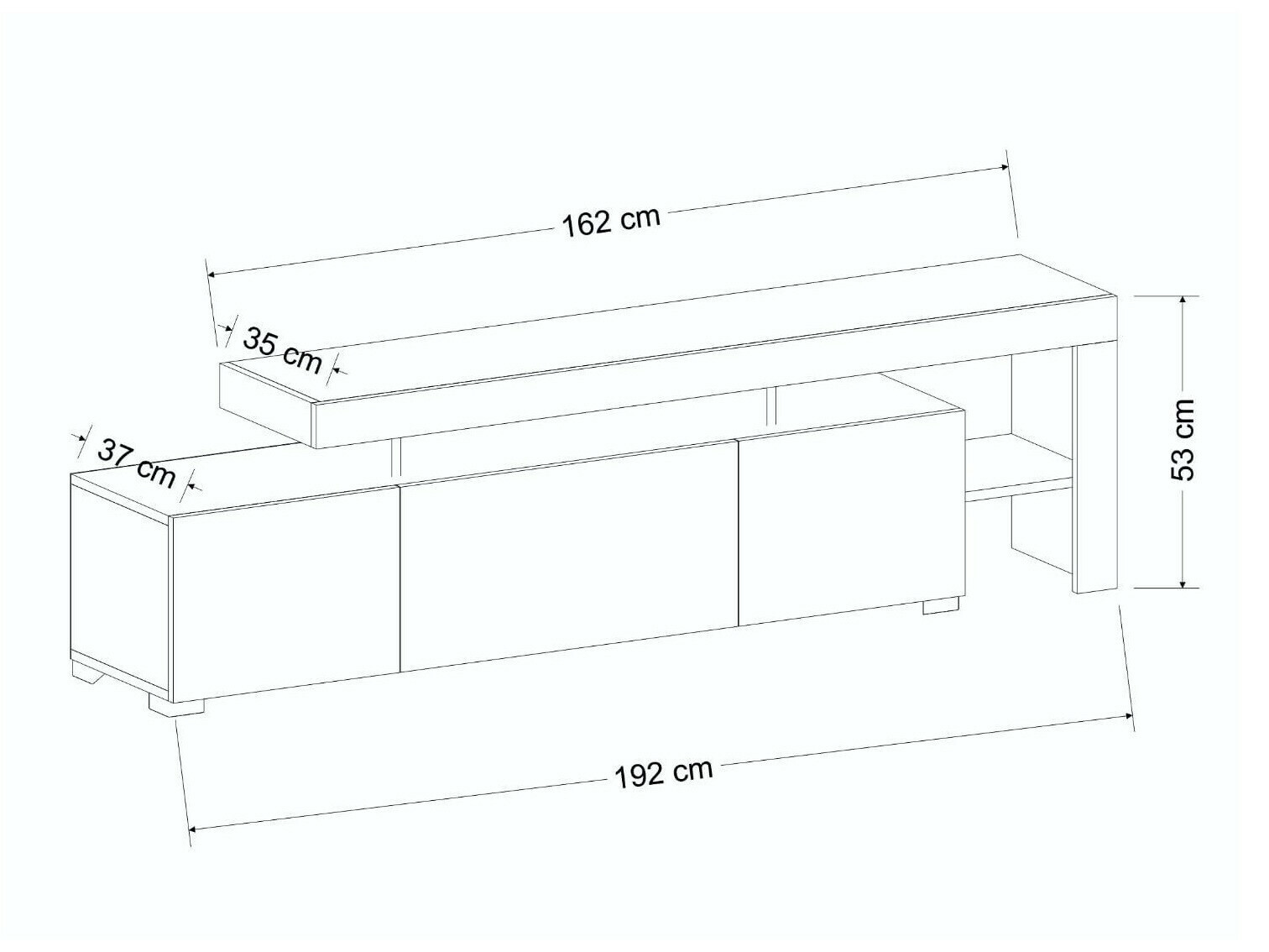 TV galds Kailua 292 (Melns)