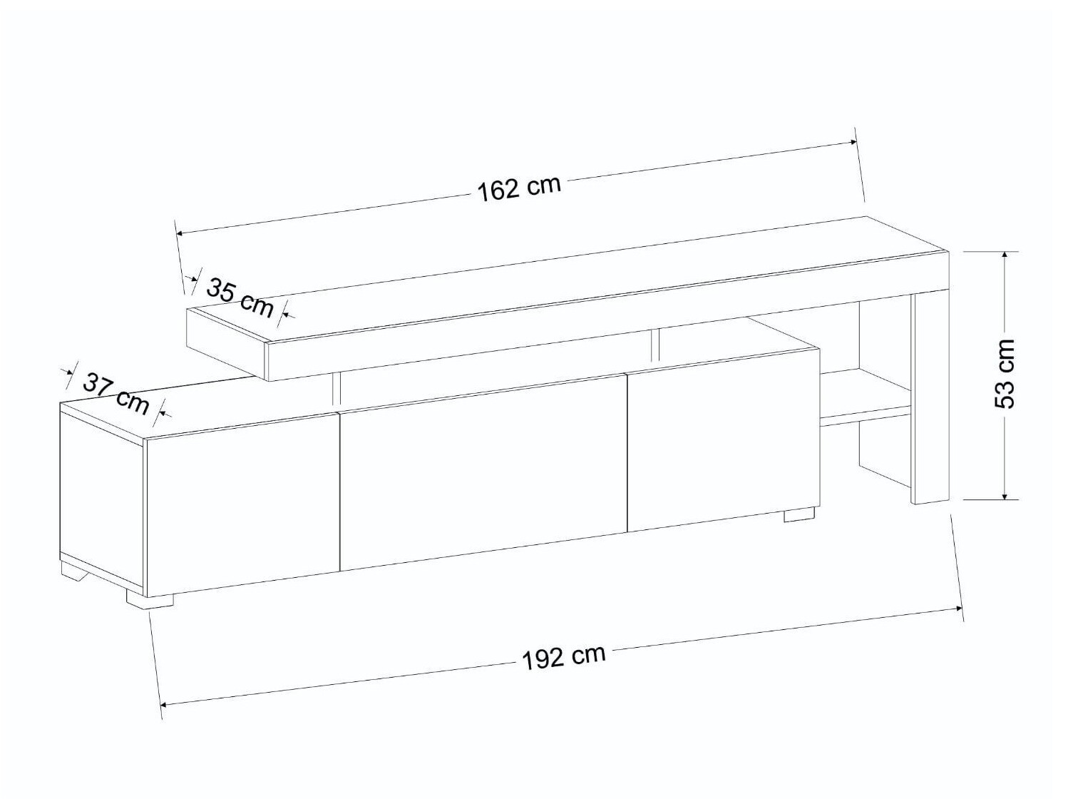 ТВ тумба Kailua 292 (Светлый травертин)