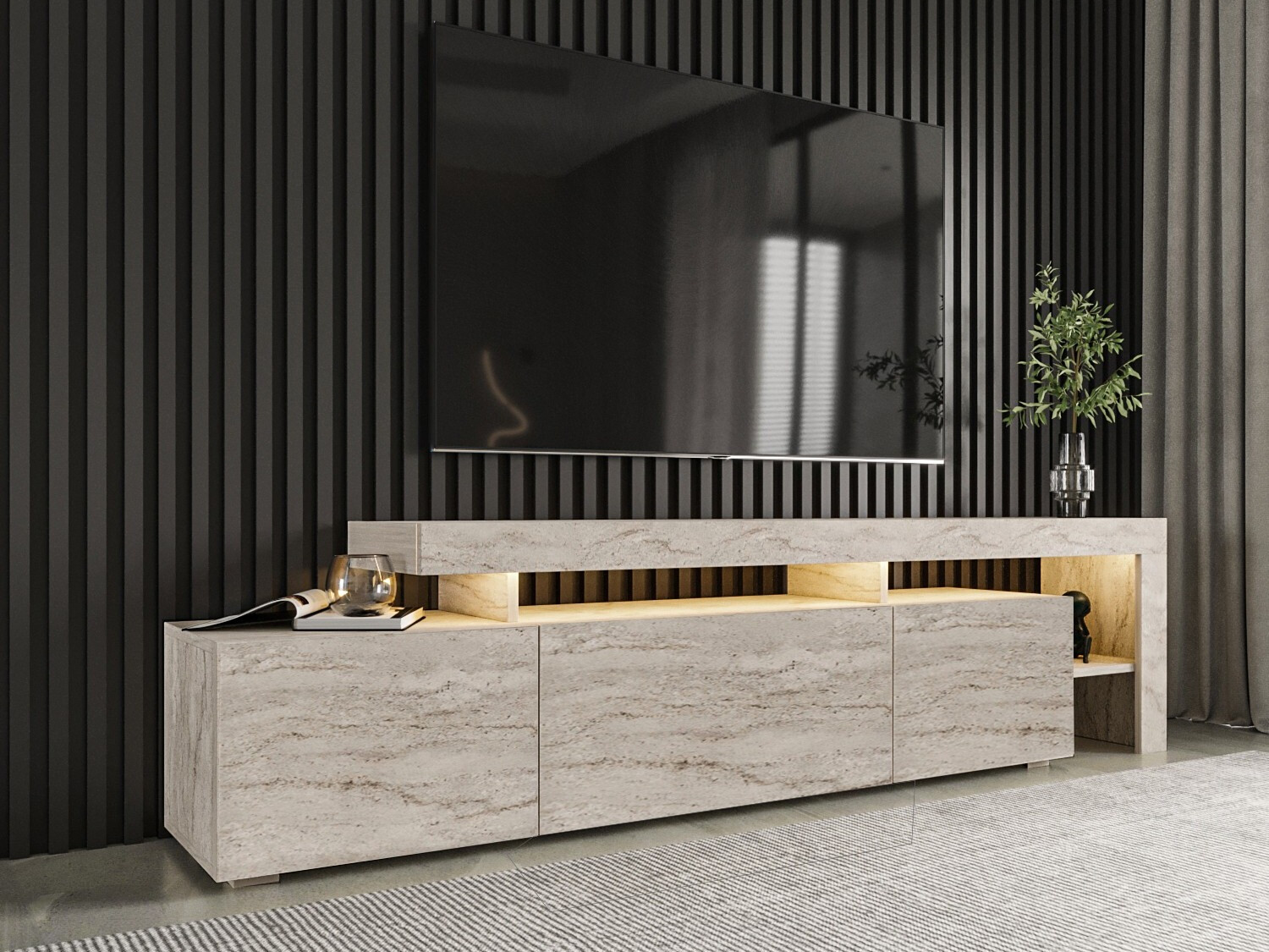 ТВ тумба Kailua 292 (Светлый травертин)