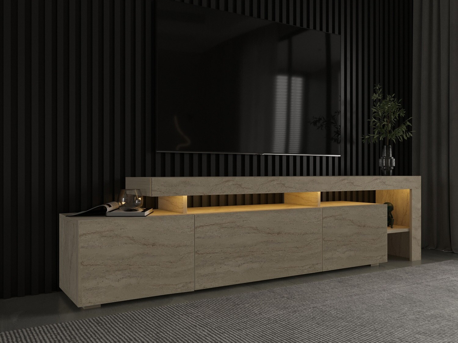 ТВ тумба Kailua 292 (Светлый травертин)