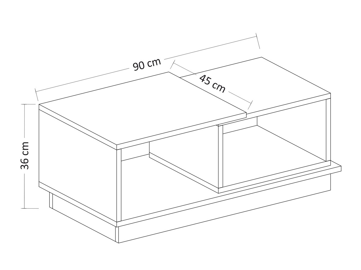 Žurnālu galdiņš Kailua 2582 (Gaišs Travertine)