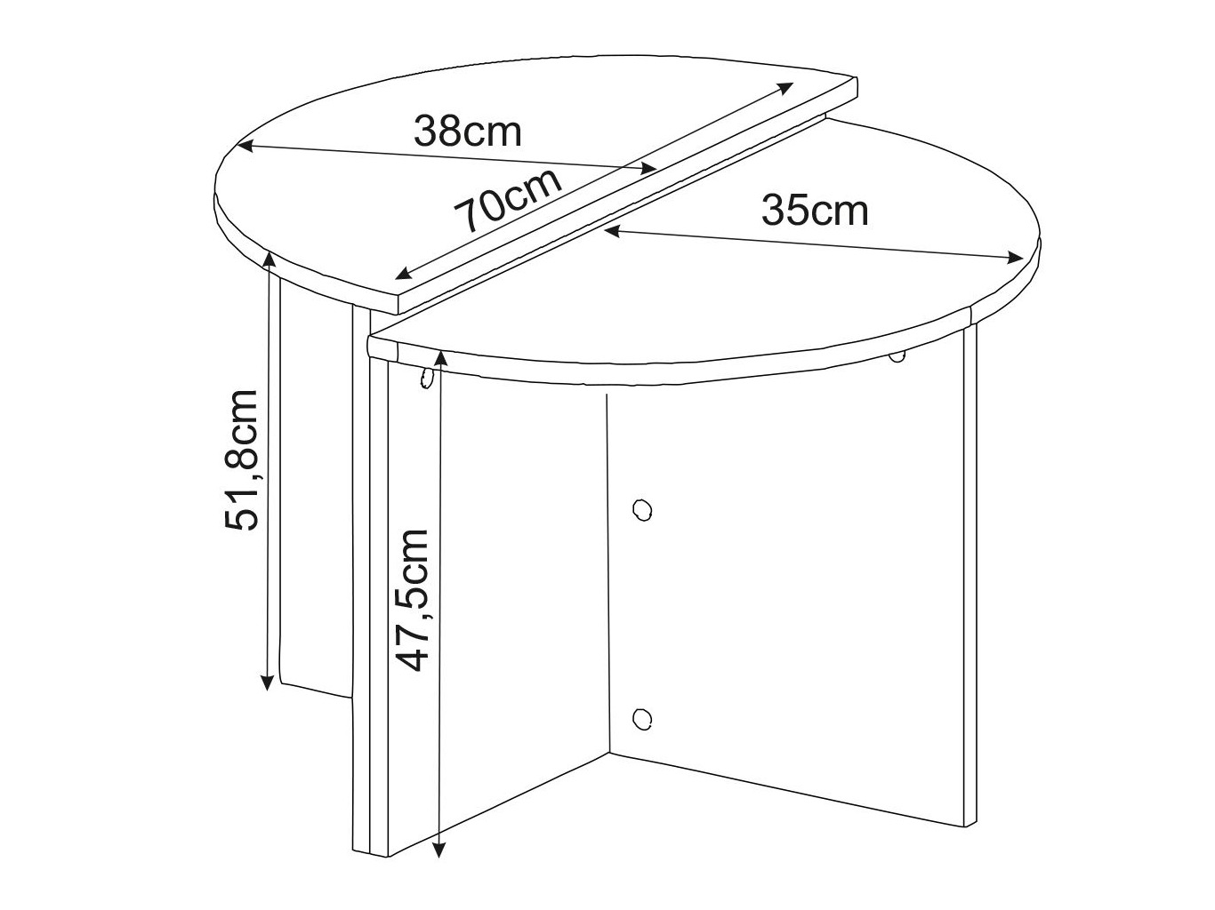 Žurnālu galdiņu komplekts Kailua 2581 (Pelēks + Gaišs Travertine)