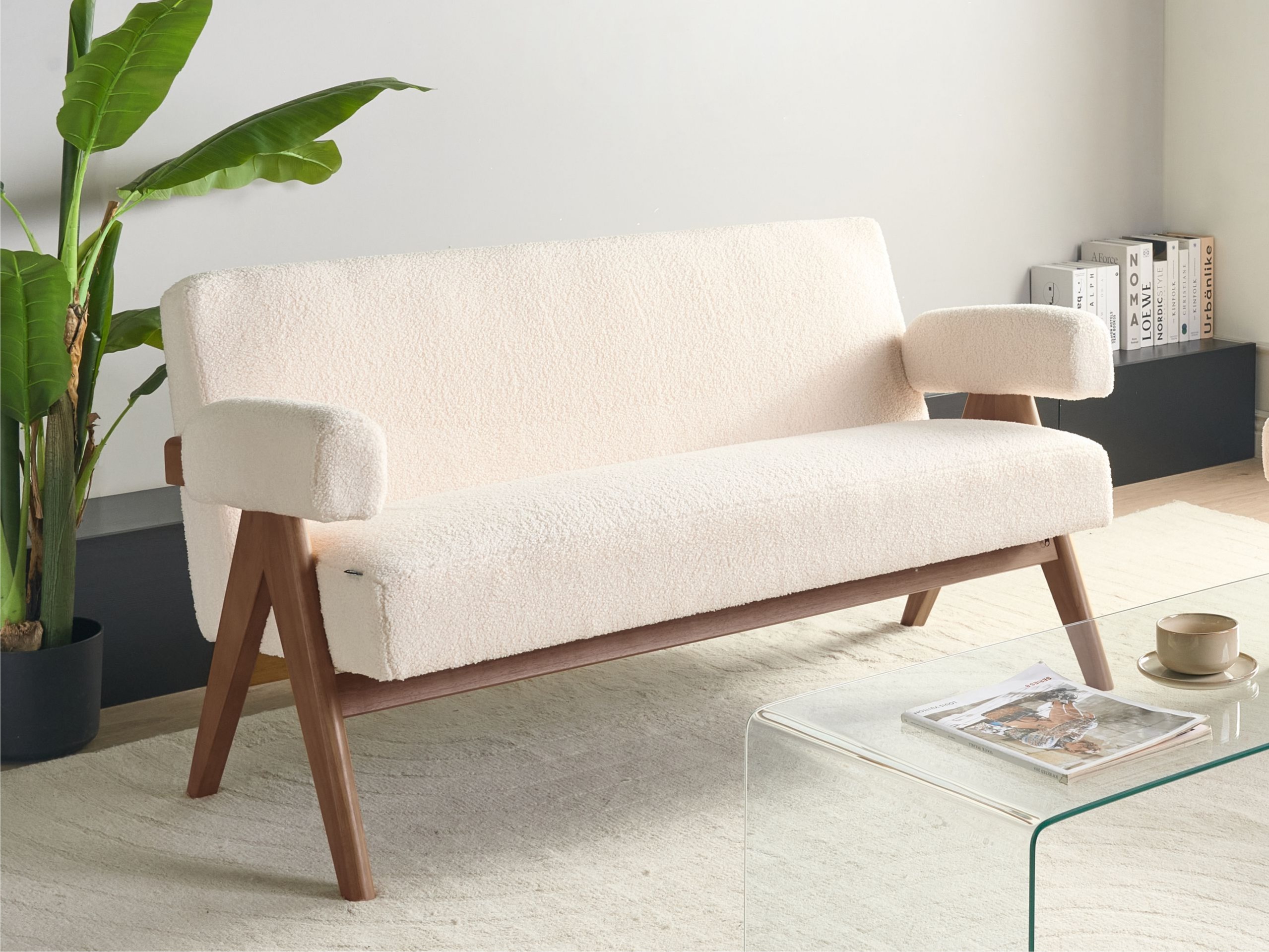 Mīkstais sols Berwyn 2713 (Balts + Tumšs koks)