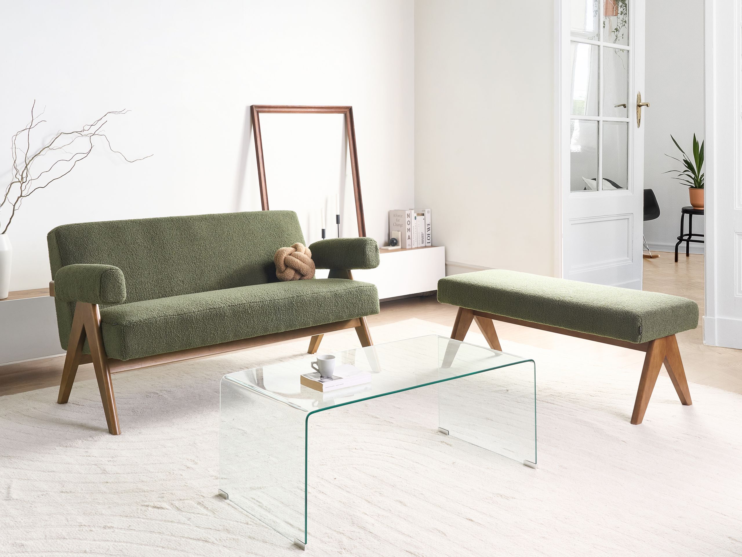 Mīkstais sols Berwyn 2714 (Zaļš + Tumšs koks)