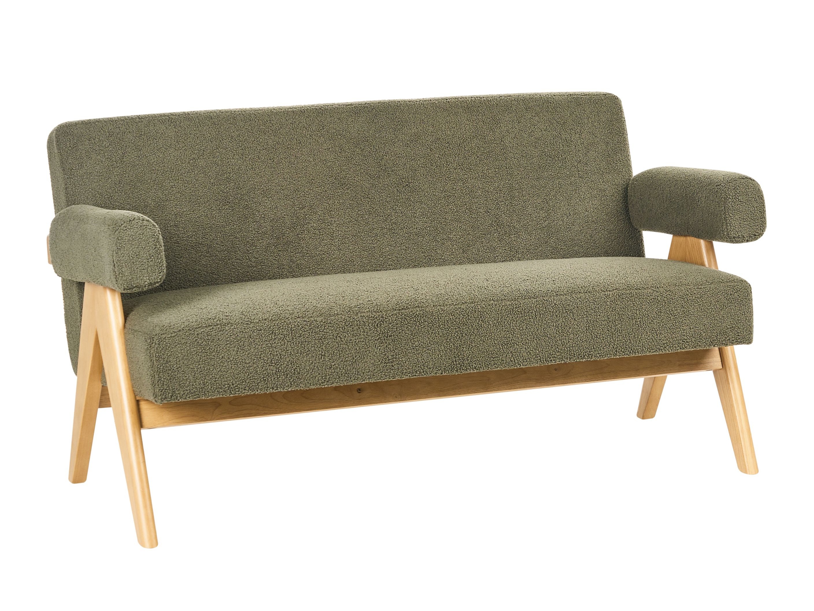 Mīksto mēbeļu komplekts Berwyn 2715 (Zaļš + Gaišs koks)