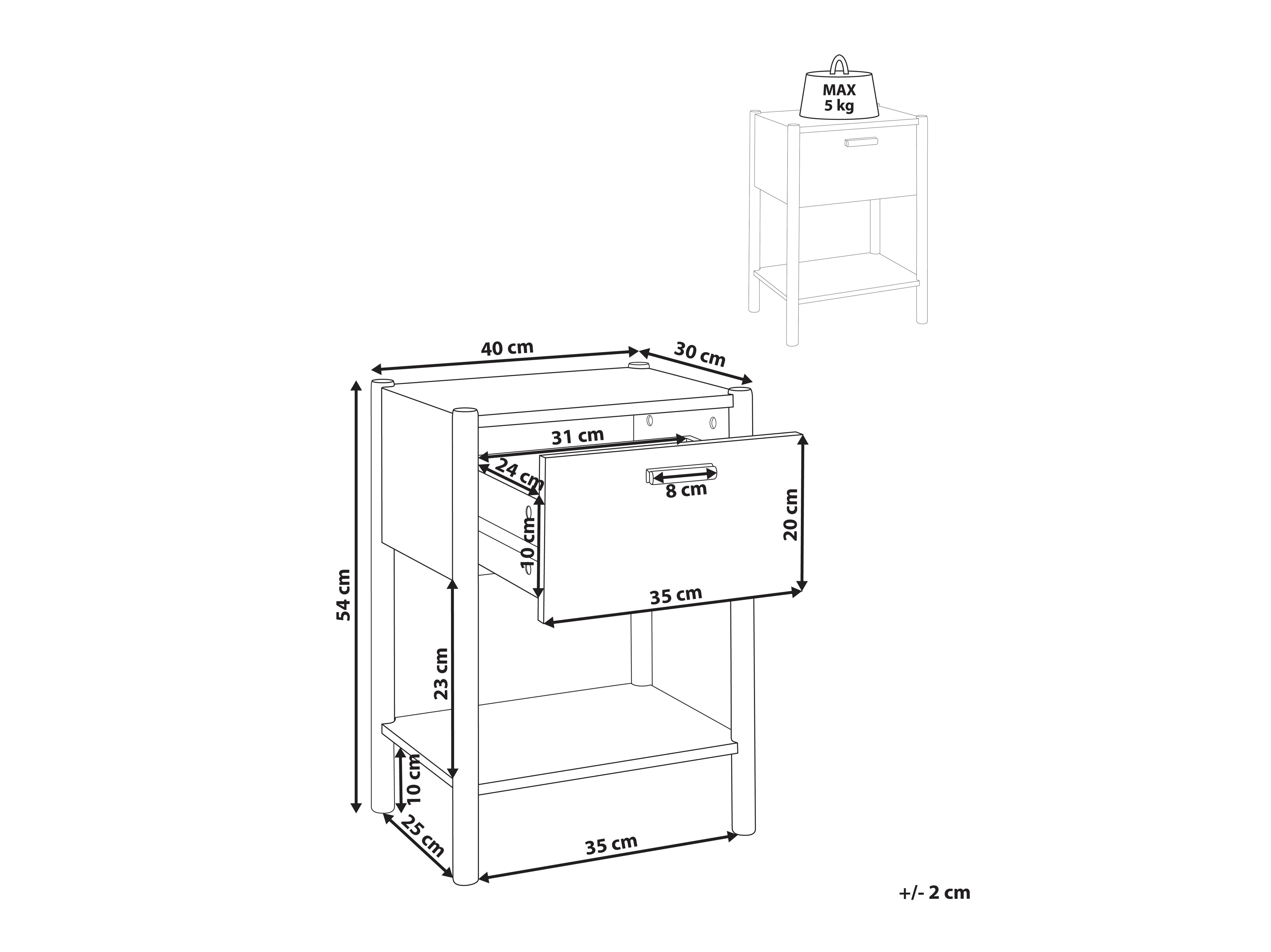 Прикроватная тумбочка Berwyn 2716