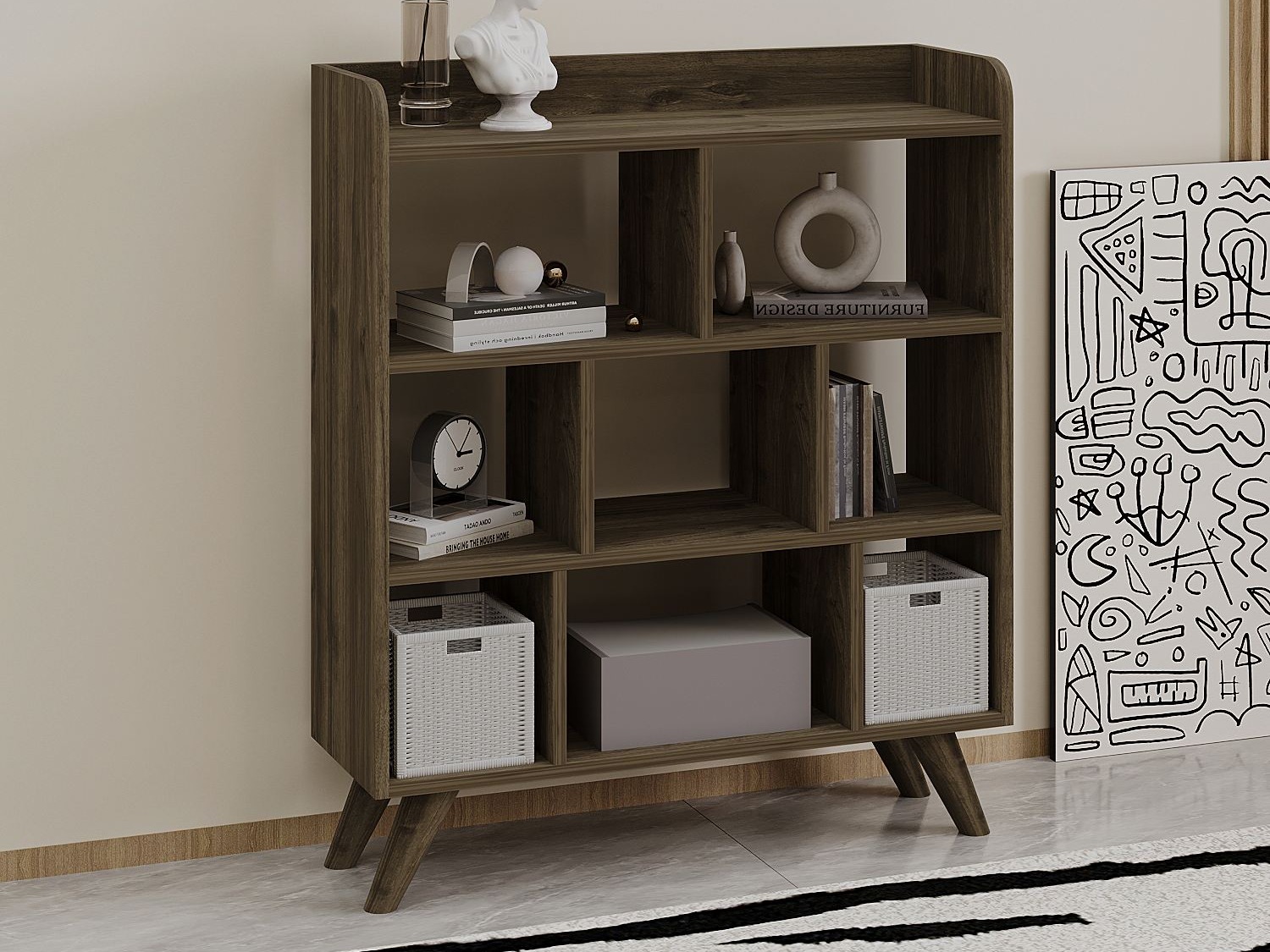 Стеллаж Kailua 2584 (Грецкий орех)