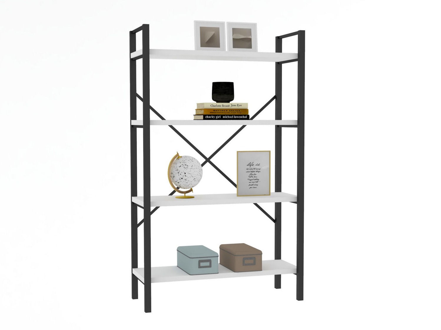 Plaukts Kailua 2598 (Balts + Melns)