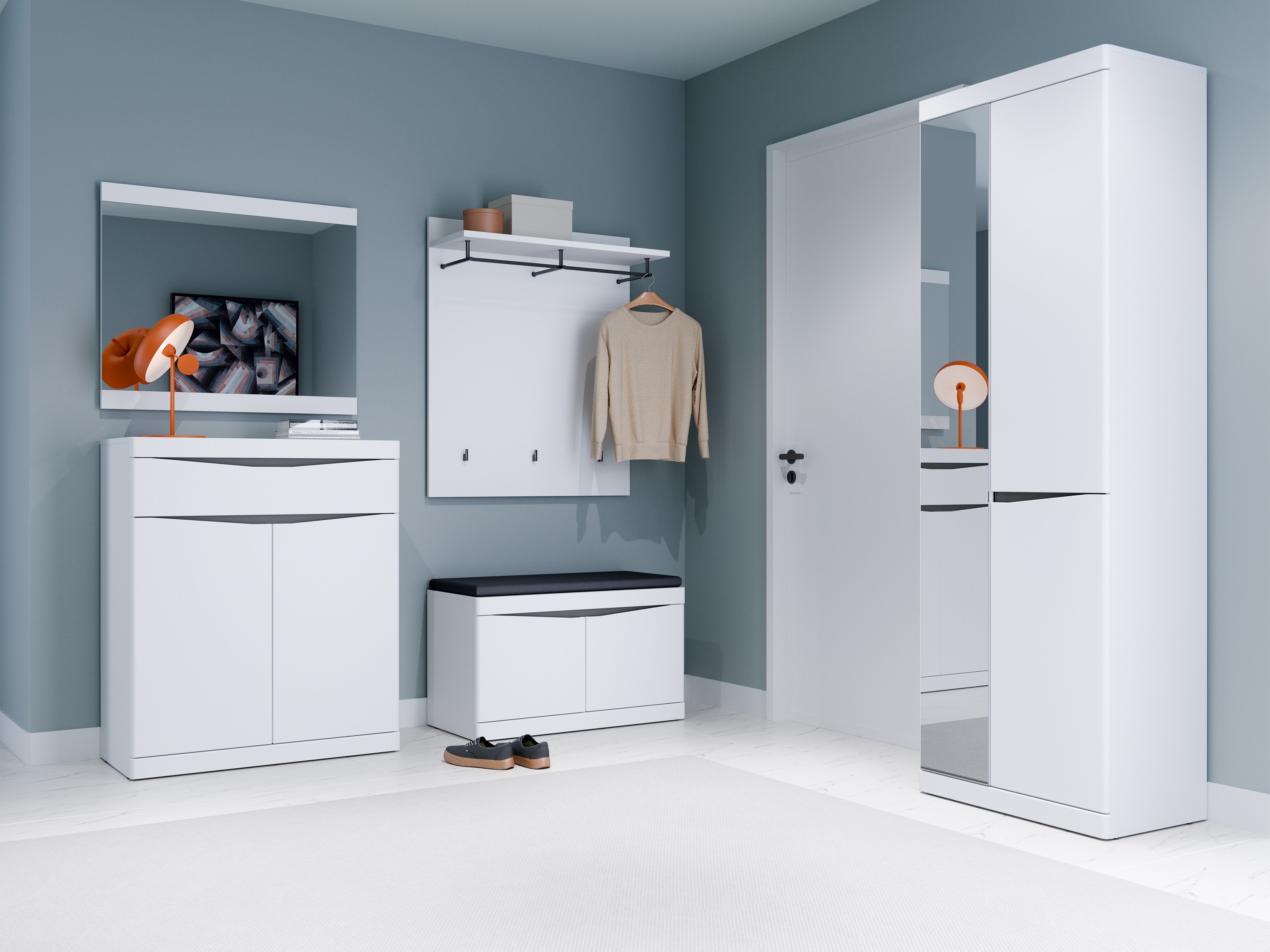 Priekšnama komplekts Venlori 119 (Balts)