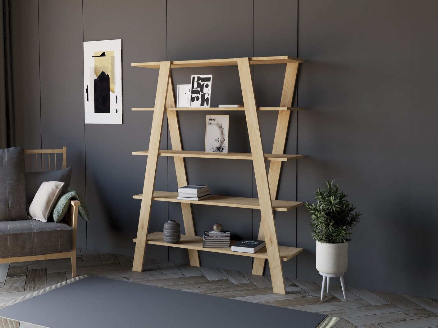 Стеллаж Kailua 2597 (Дуб)