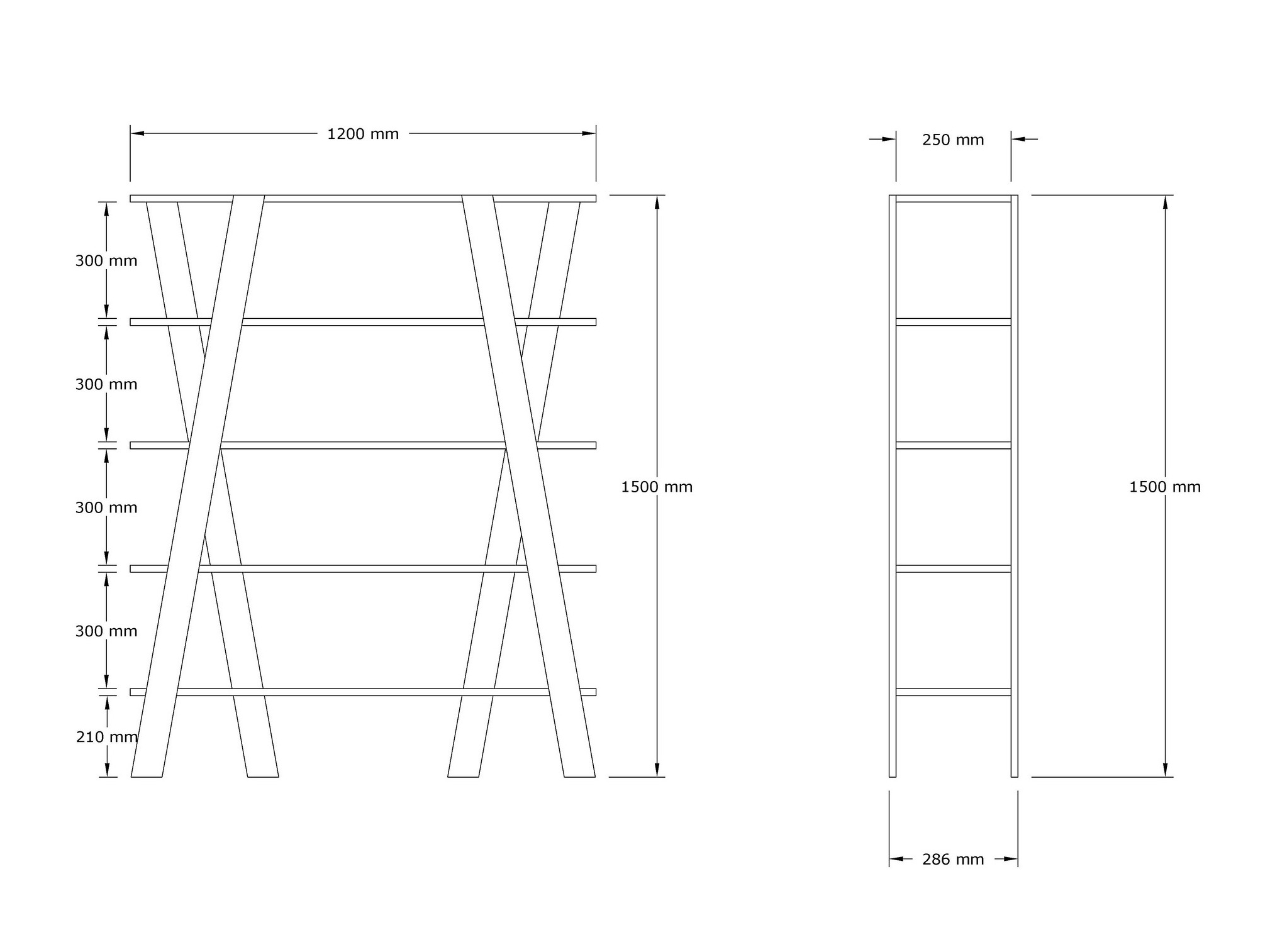 Стеллаж Kailua 2597 (Грецкий орех)
