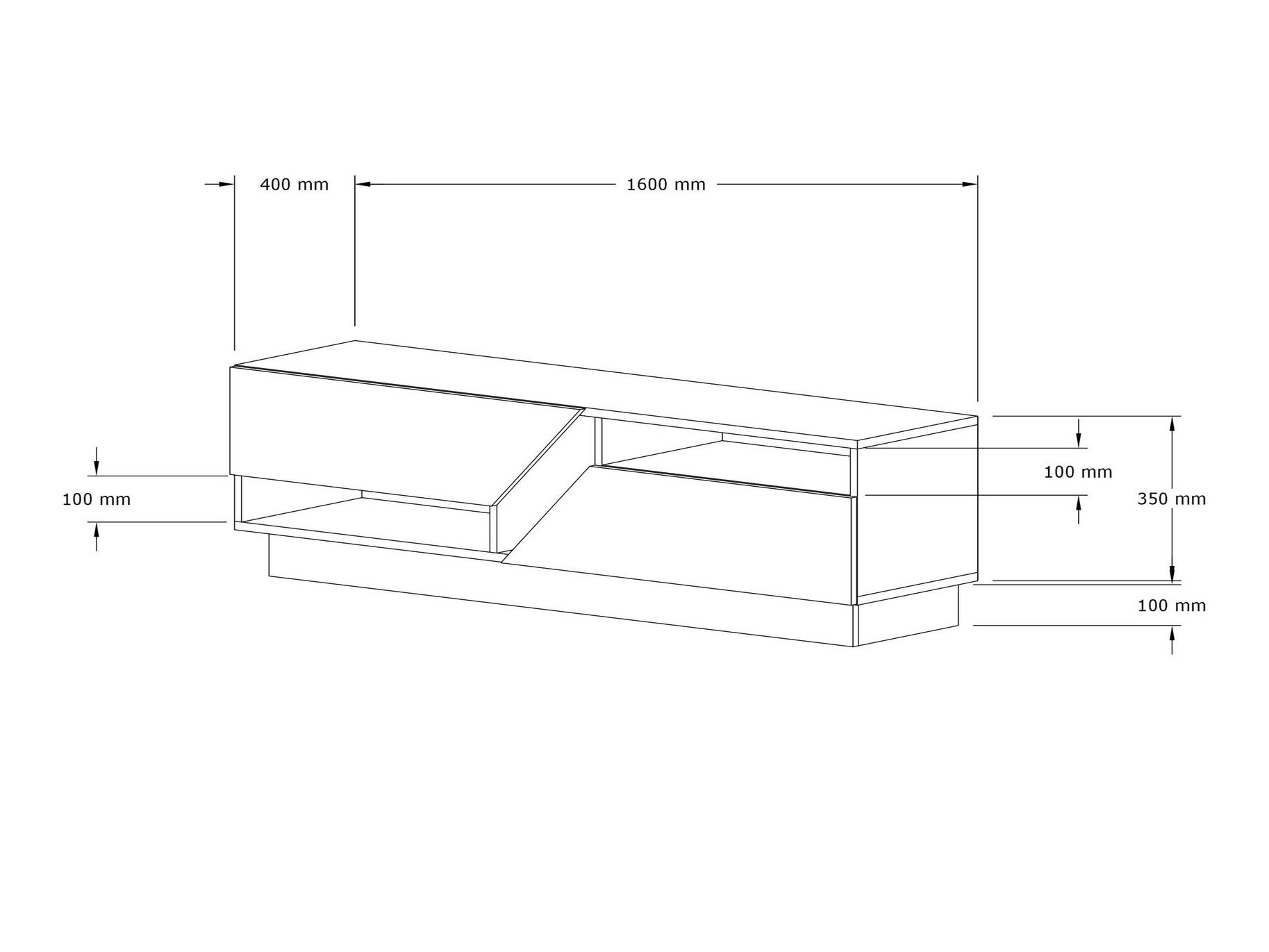 TV galds Kailua 2589 (Gaišs Travertine)