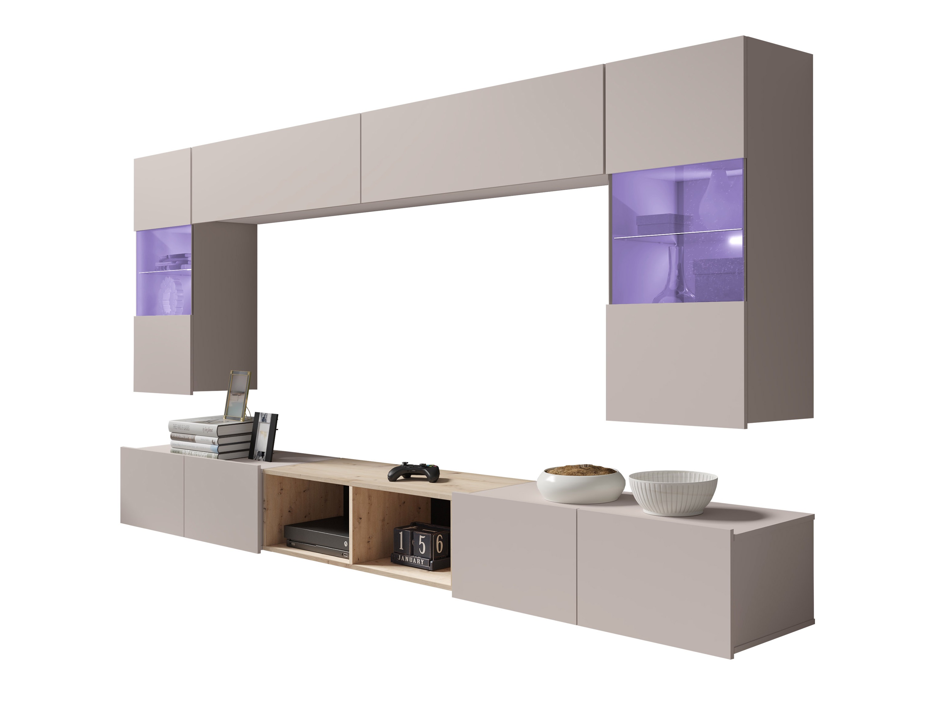 Viesistabas komplekts Tivdalu 144 (Kašmirs + Artisan ozols)