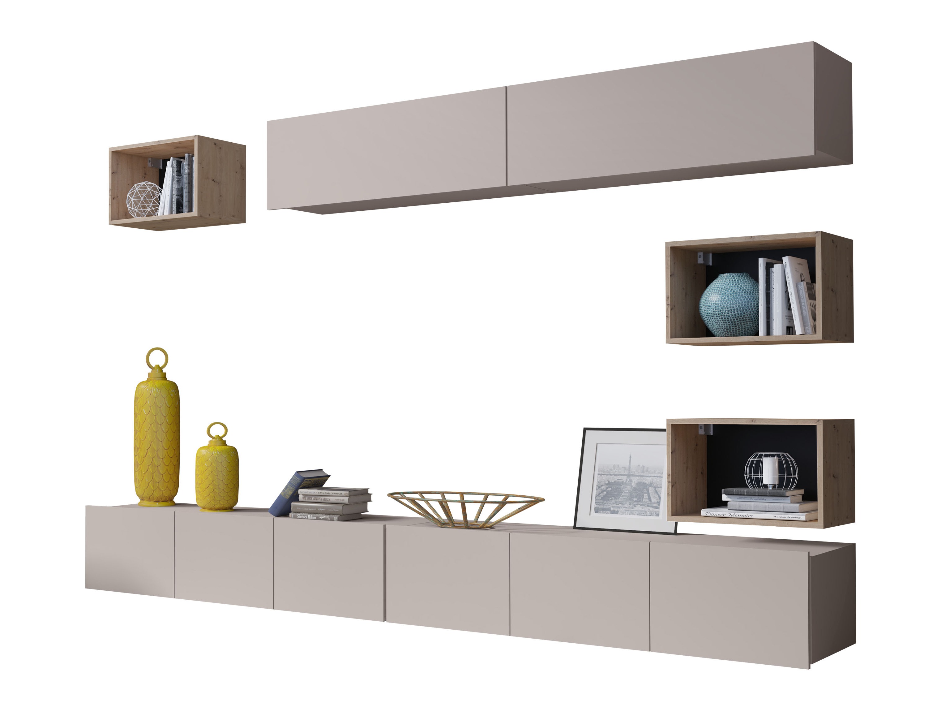 Viesistabas komplekts Tivdalu 151 (Kašmirs + Artisan ozols)