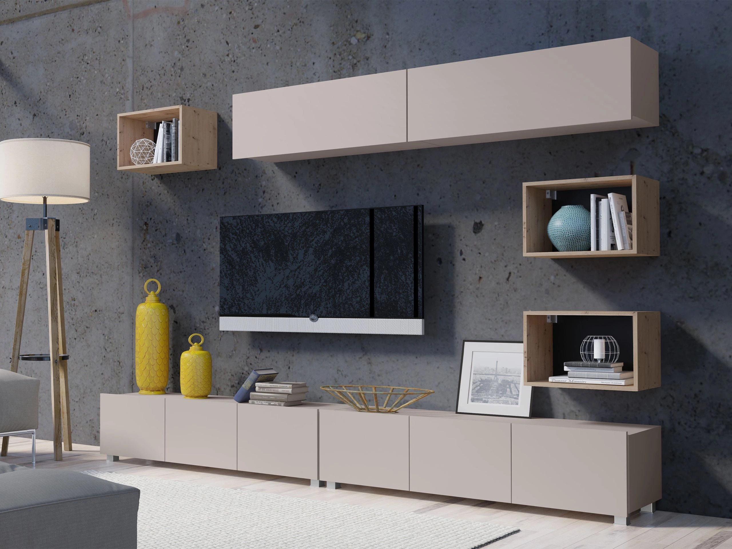 Viesistabas komplekts Tivdalu 151 (Kašmirs + Artisan ozols)