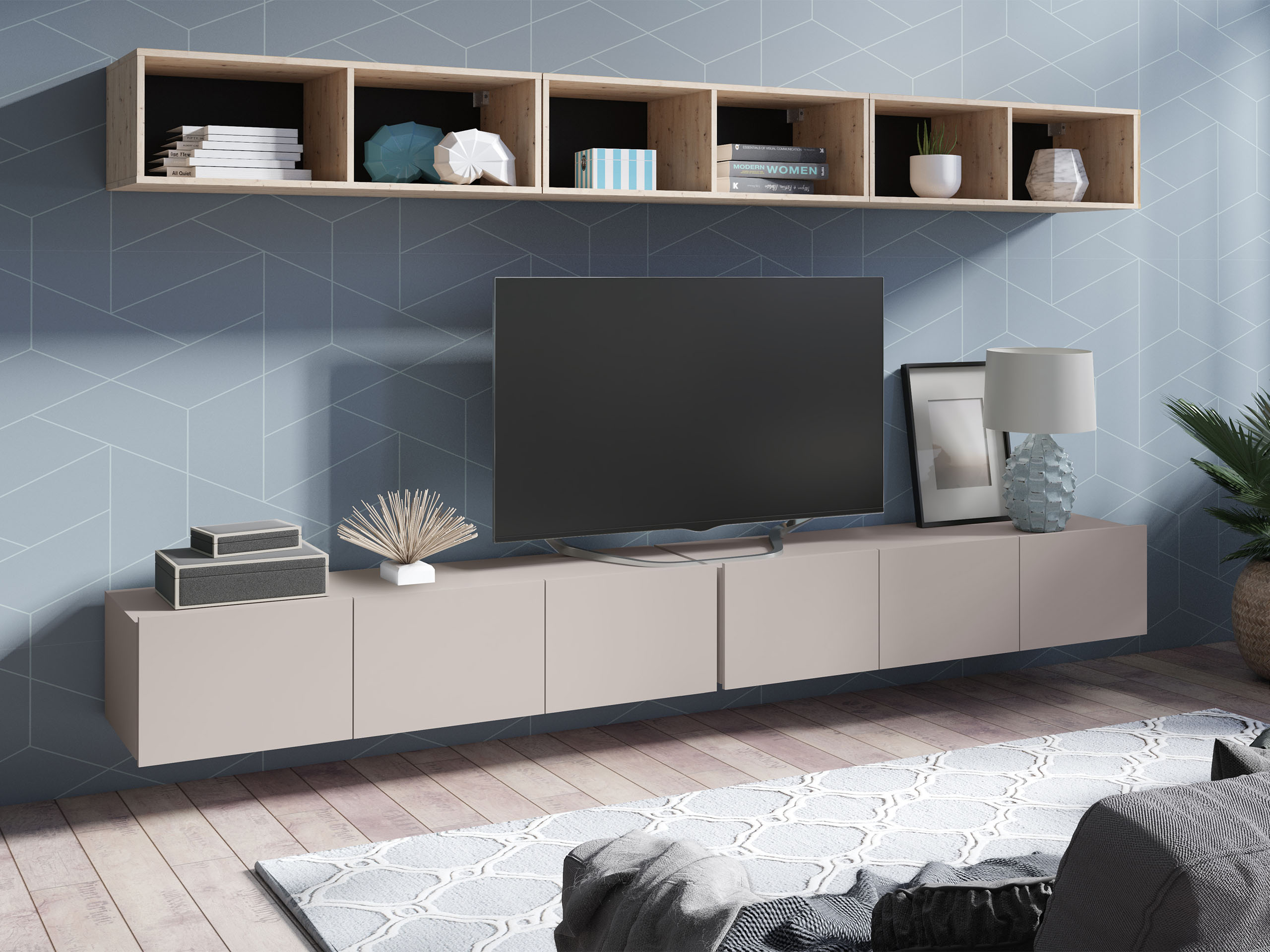 Viesistabas komplekts Tivdalu 153 (Kašmirs + Artisan ozols)