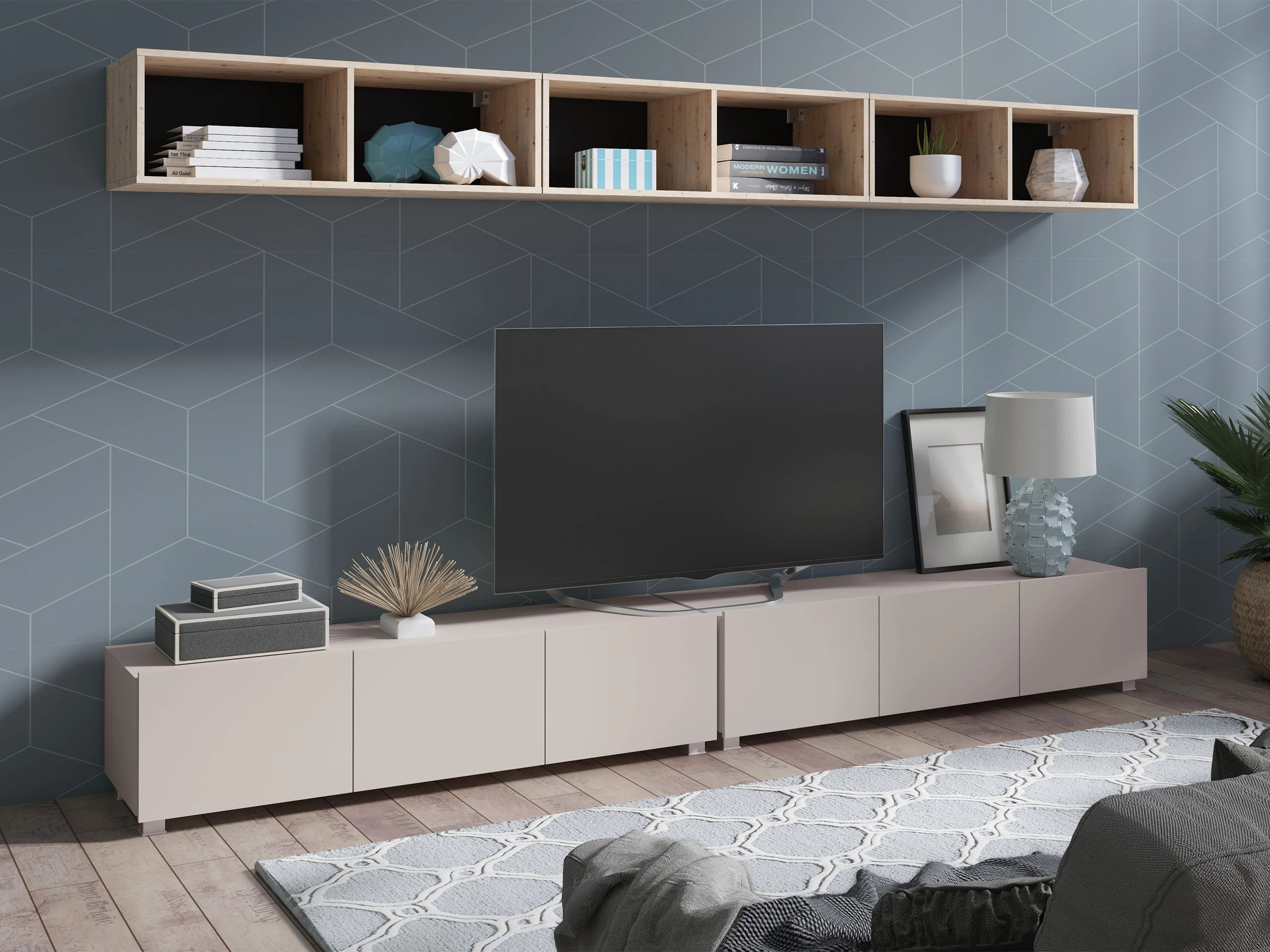 Viesistabas komplekts Tivdalu 153 (Kašmirs + Artisan ozols)