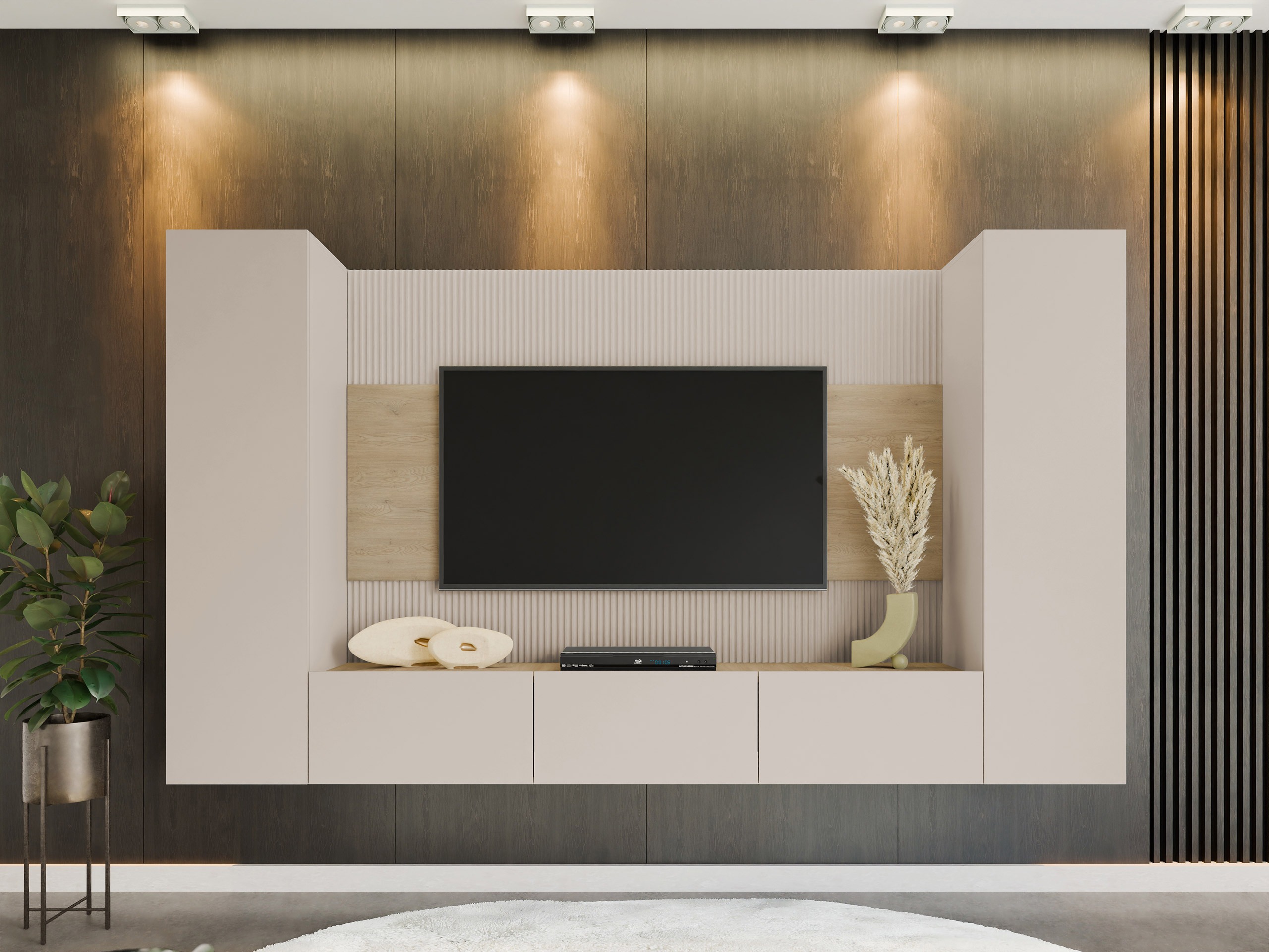 Набор для гостиной Comfivo 451 (Бежевый + Дуб)