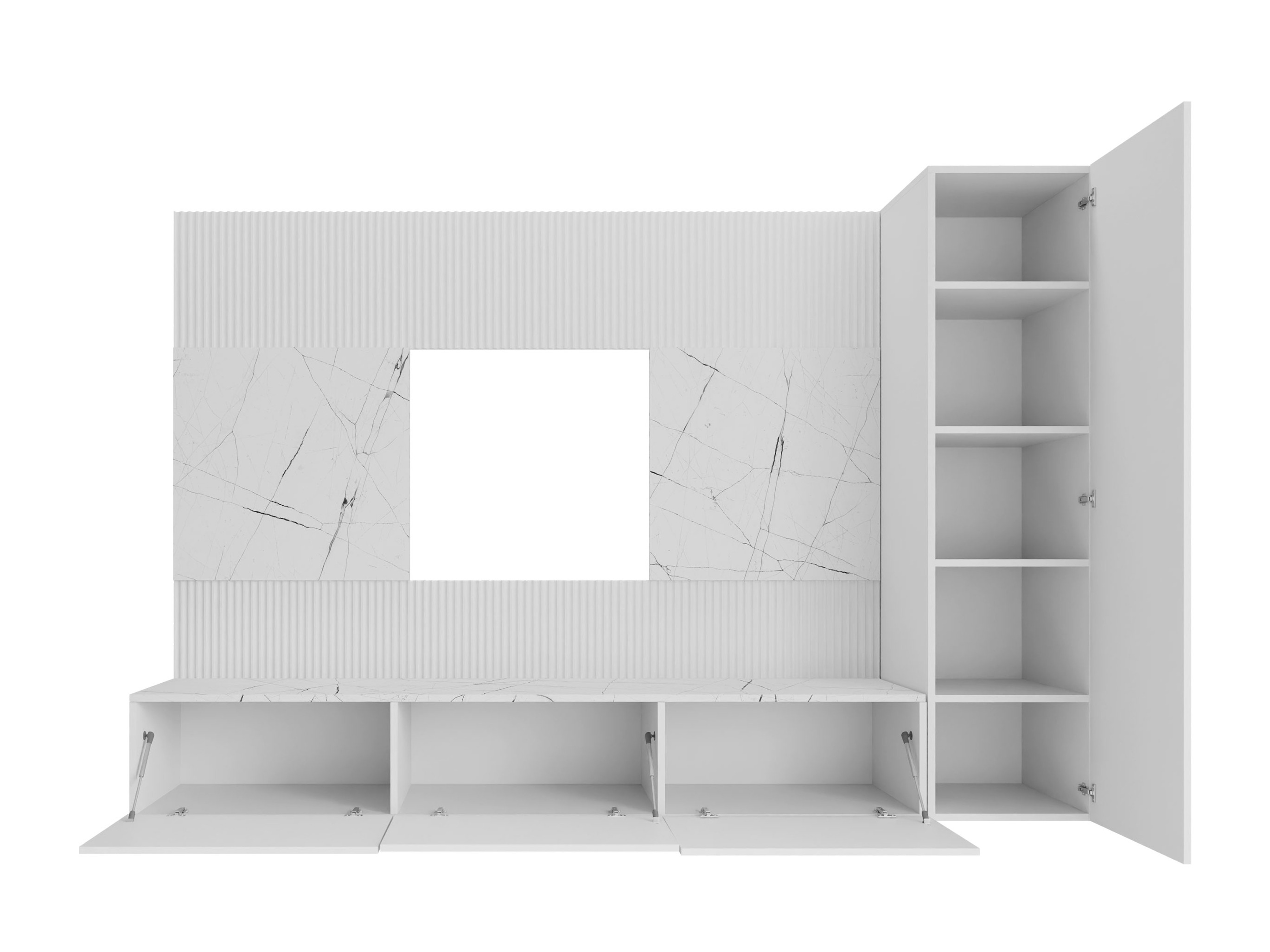 Набор для гостиной Comfivo 452 (Чёрный + Черный мрамор)