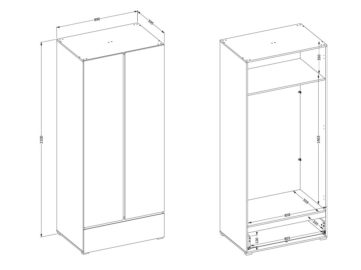 Шкаф Alfere 118 (Дуб вотан)