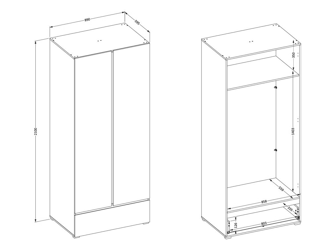 Skapis Alfere 118 (Balts)