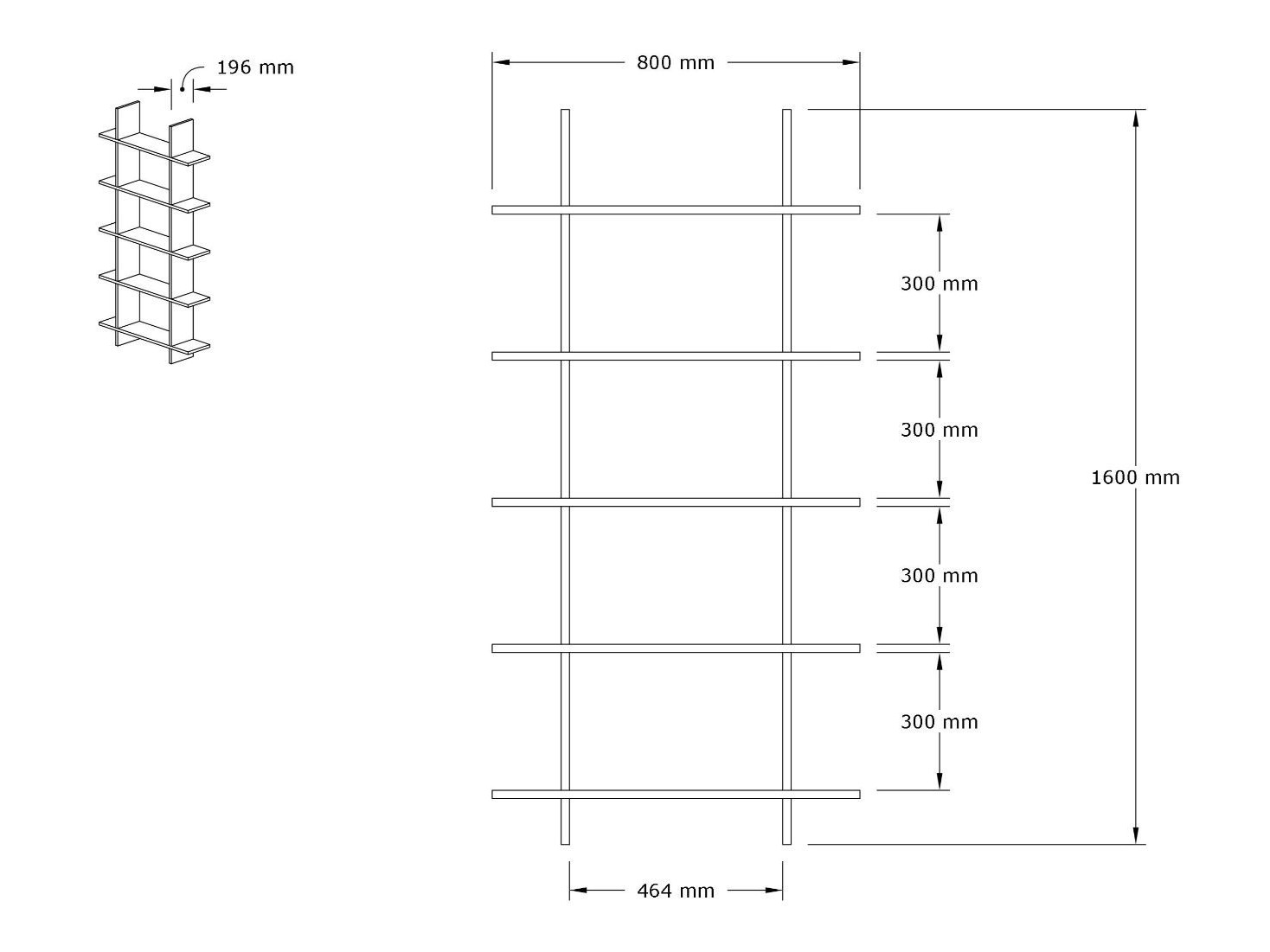 Стеллаж Kailua 2602