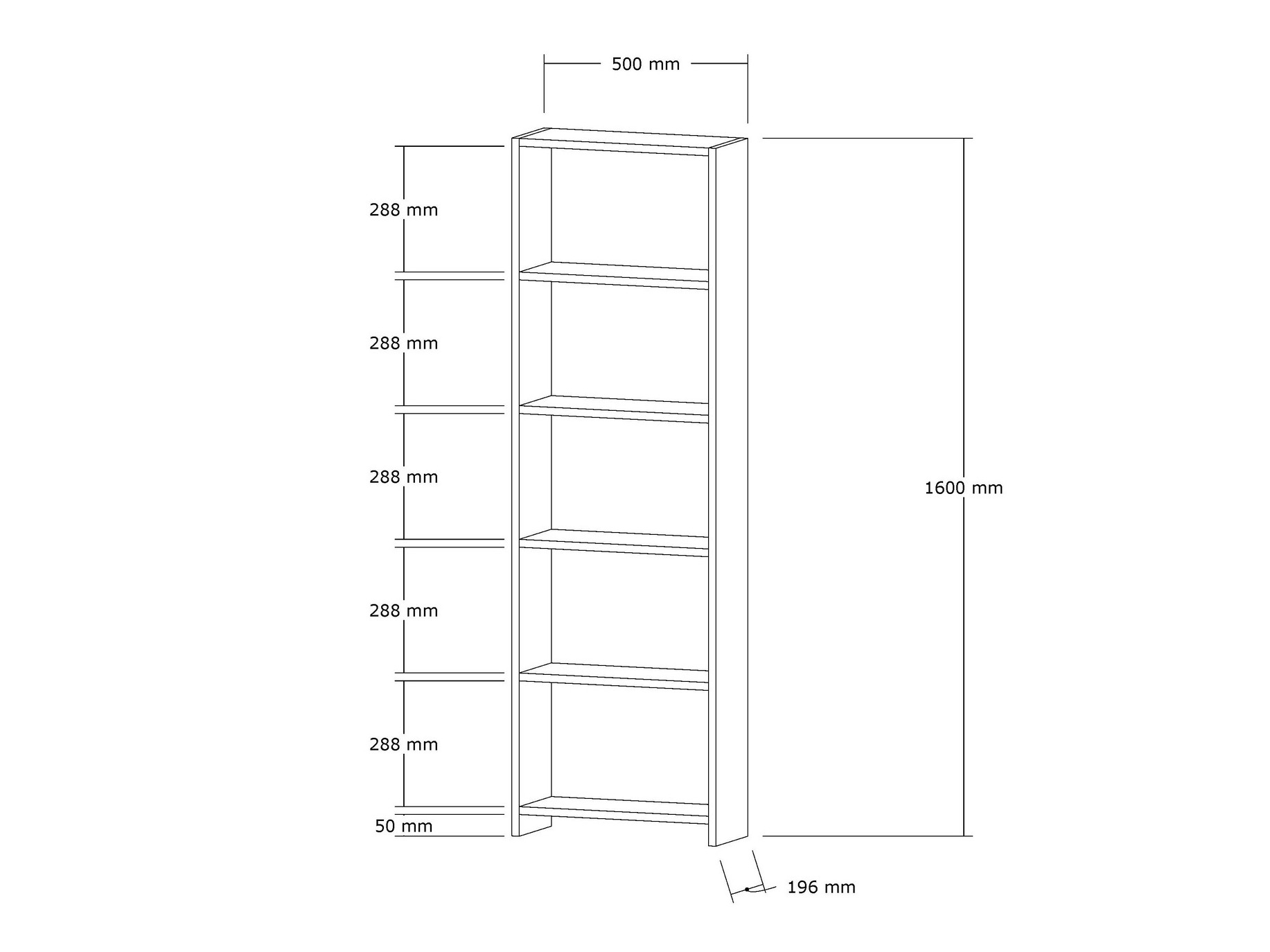 Стеллаж Kailua 481 (Дуб)