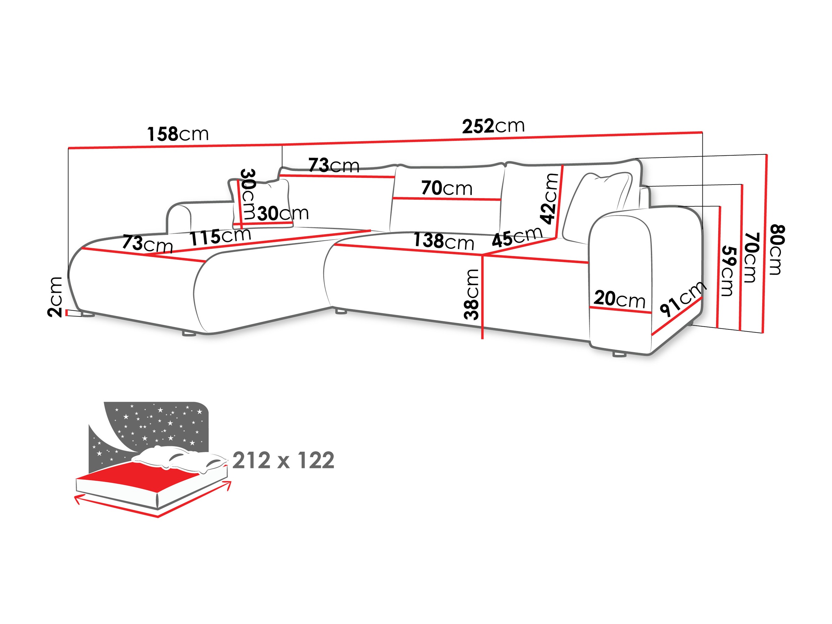 Угловой диван Comfivo 449 (Lambi 11)