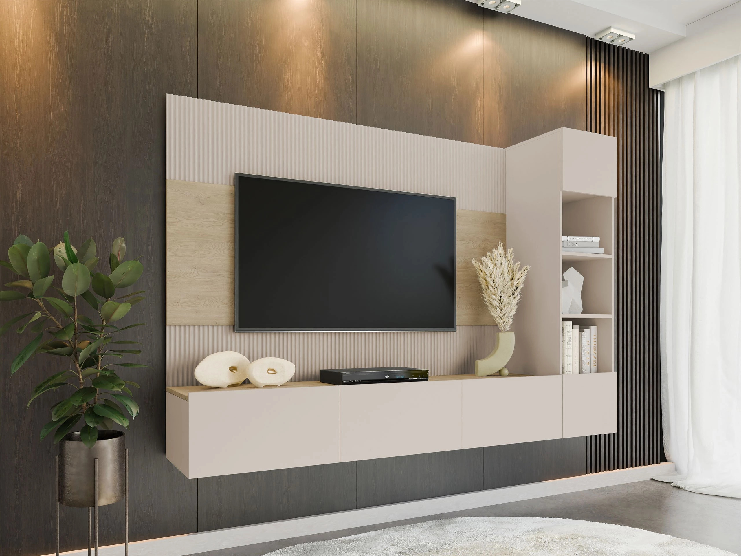 Viesistabas komplekts Comfivo Salix II (Bēšs + Ozols)