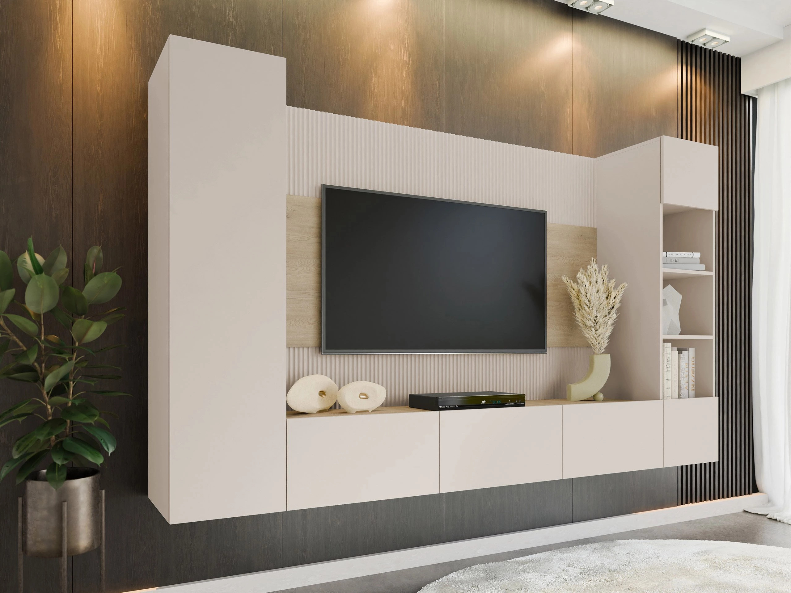 Viesistabas komplekts Comfivo Salix IV (Bēšs + Ozols)