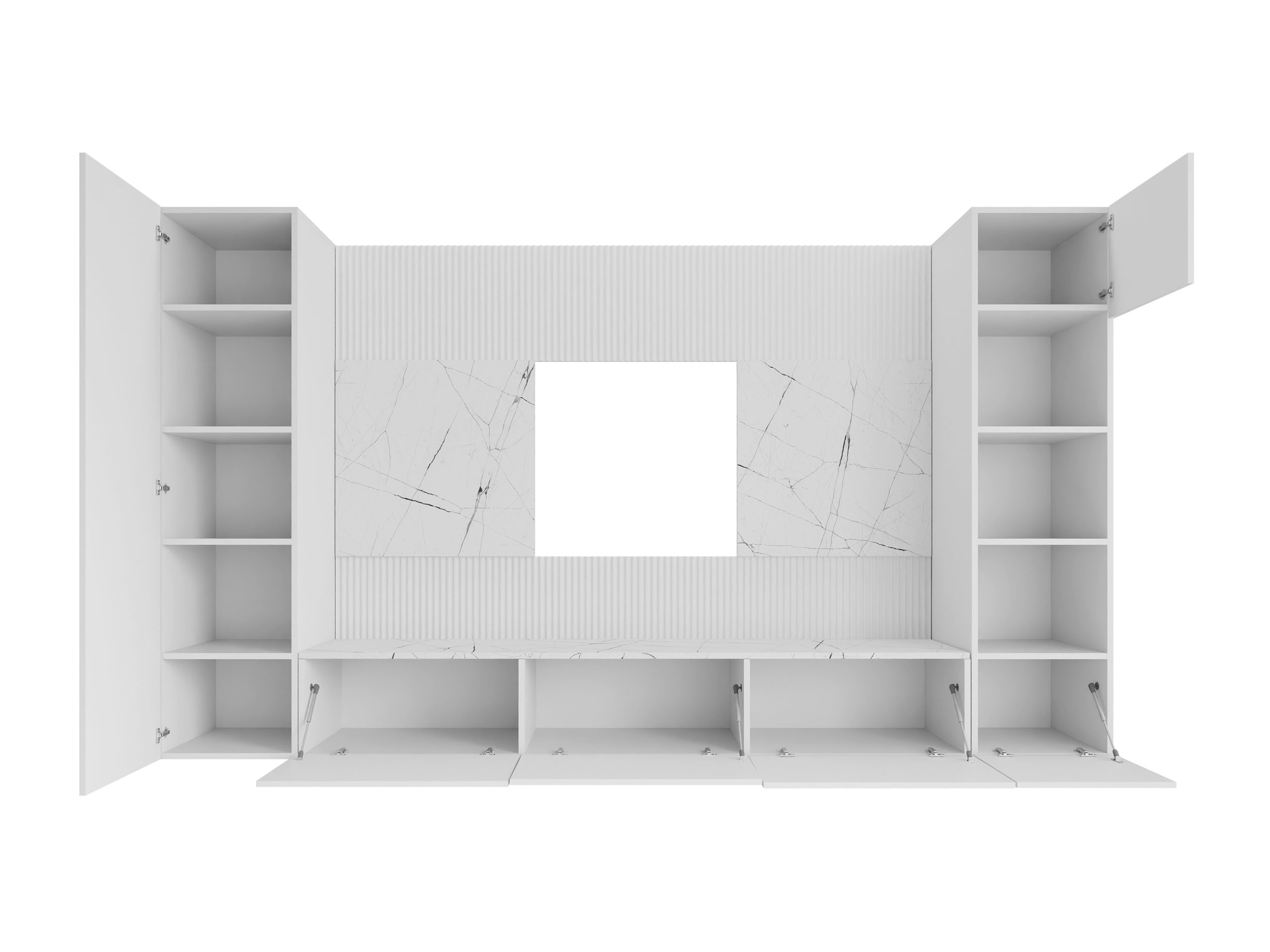 Viesistabas komplekts Comfivo Salix IV (Melns + Melnais marmors)