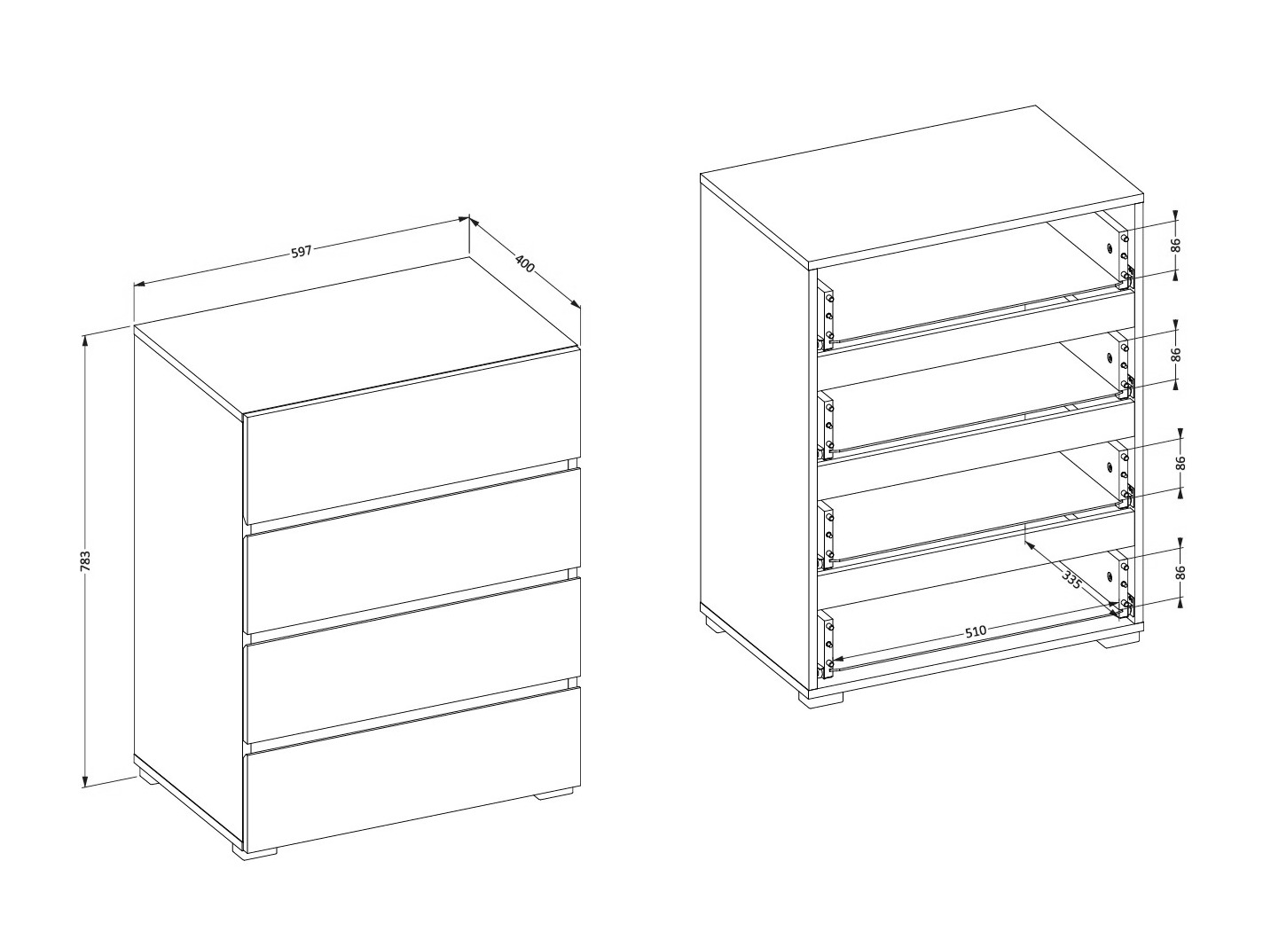 Kомод Alfere 111 (Белый)