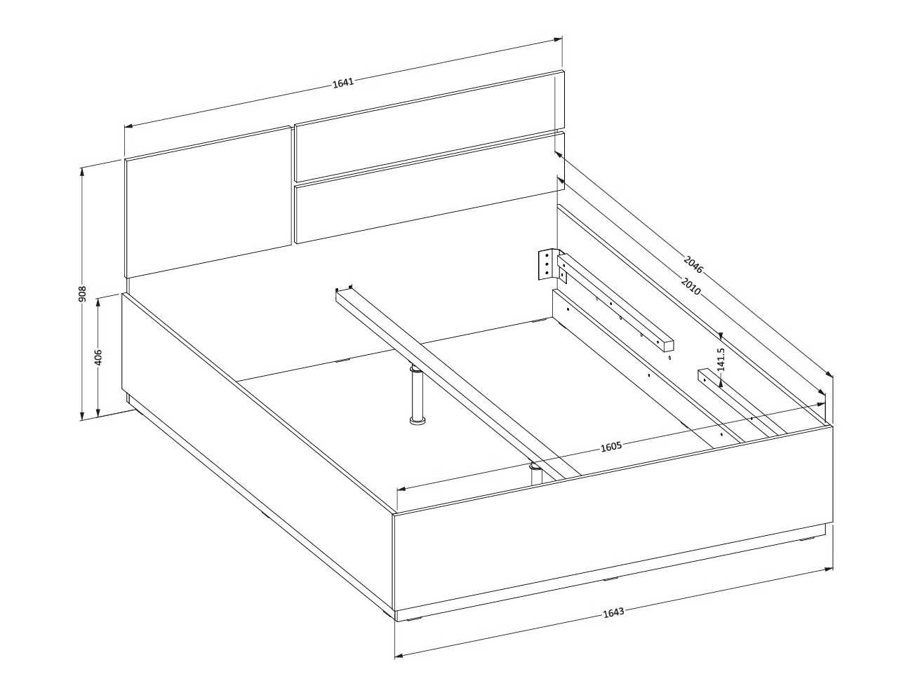 Кровать Alfere 123 (Белый)