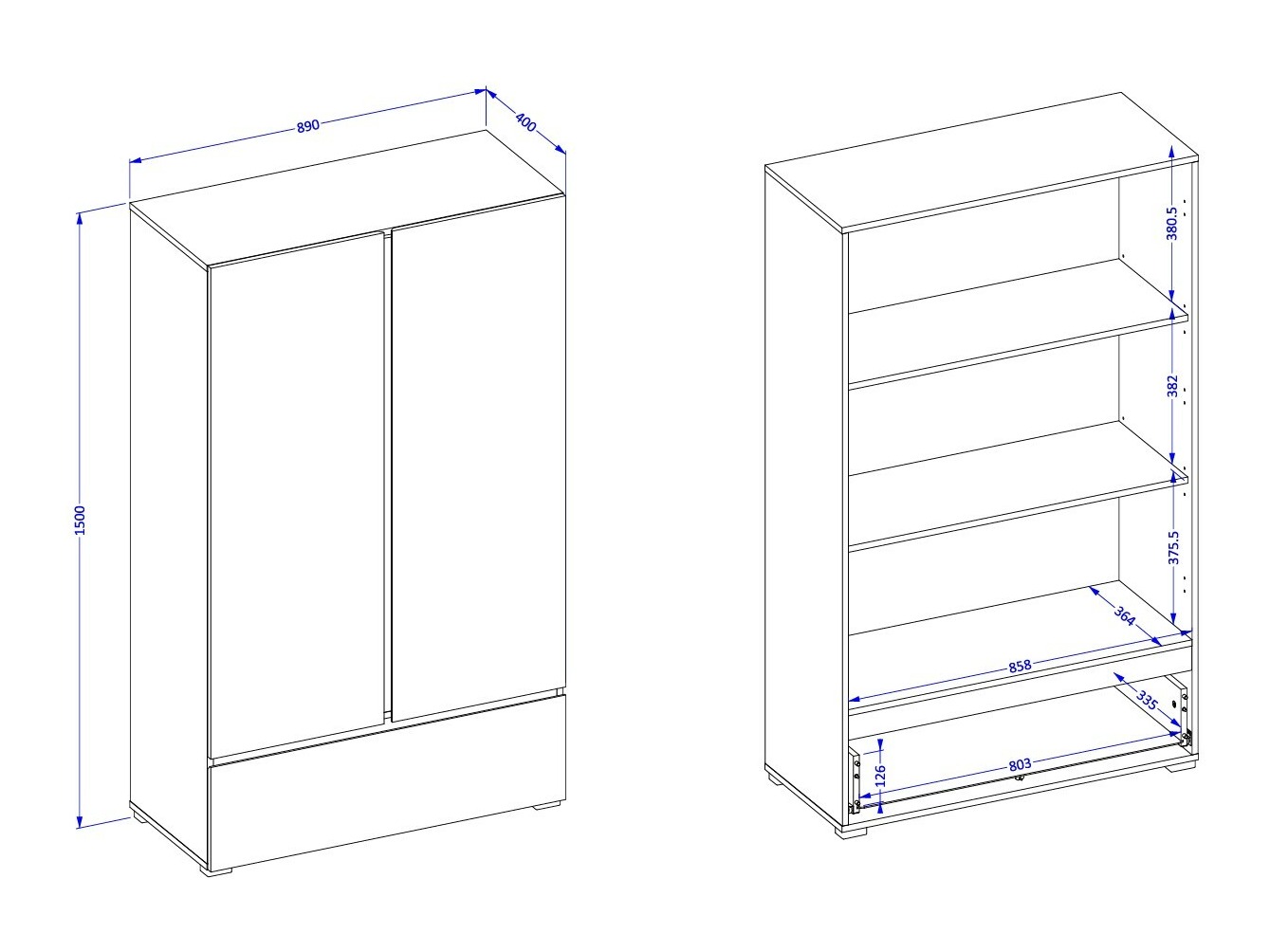 Стеллаж Alfere 122 (Дуб вотан)