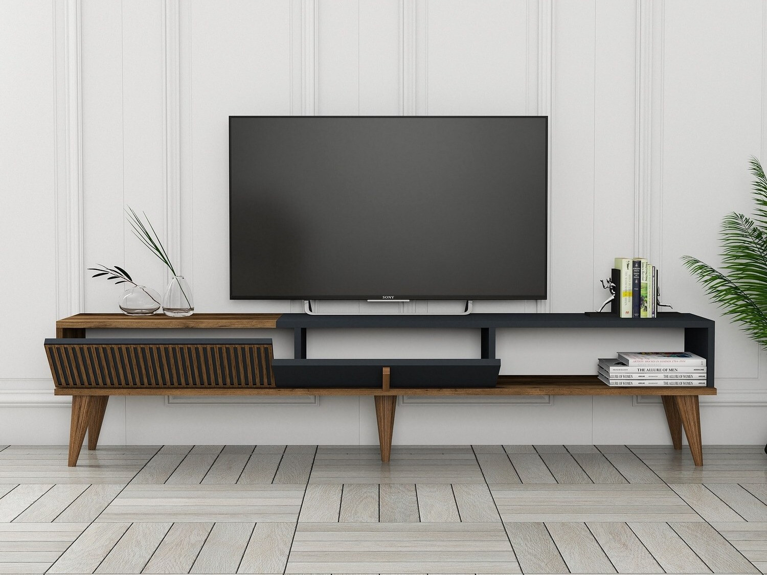 TV galds Mavbene 102 (Rieksts + Antracīts)