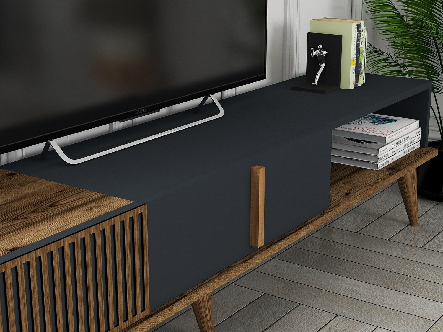 TV galds Mavbene 102 (Rieksts + Antracīts)