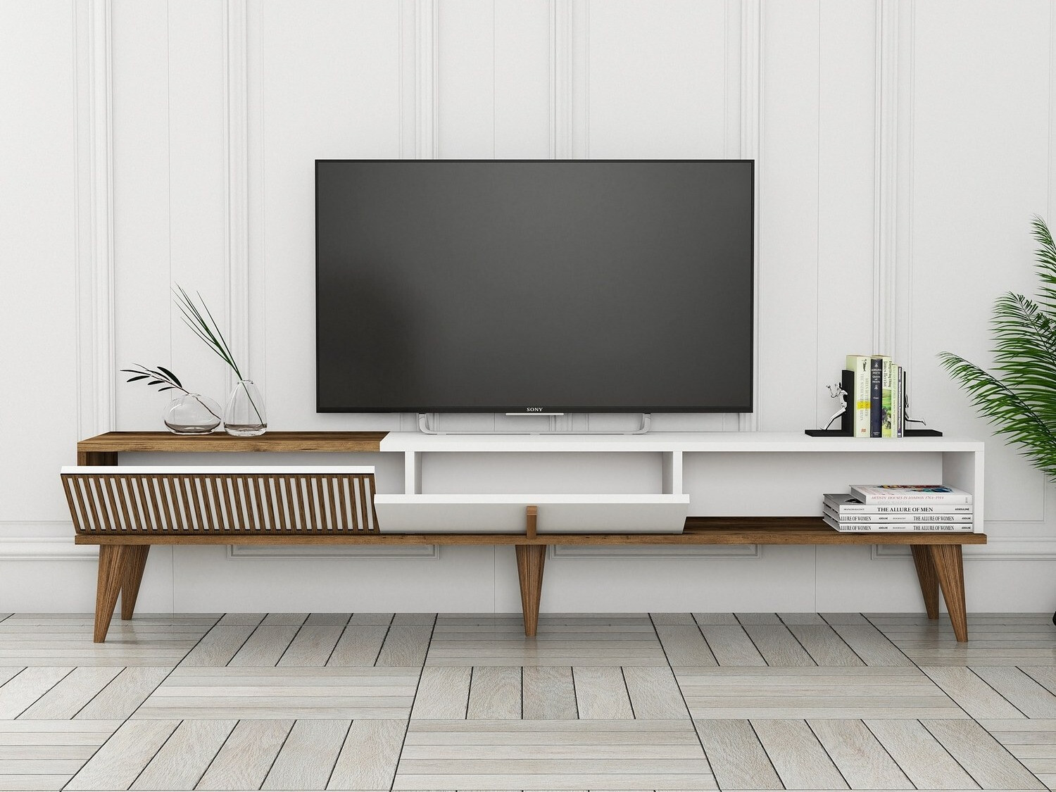 TV galds Mavbene 102 (Rieksts + Balts)