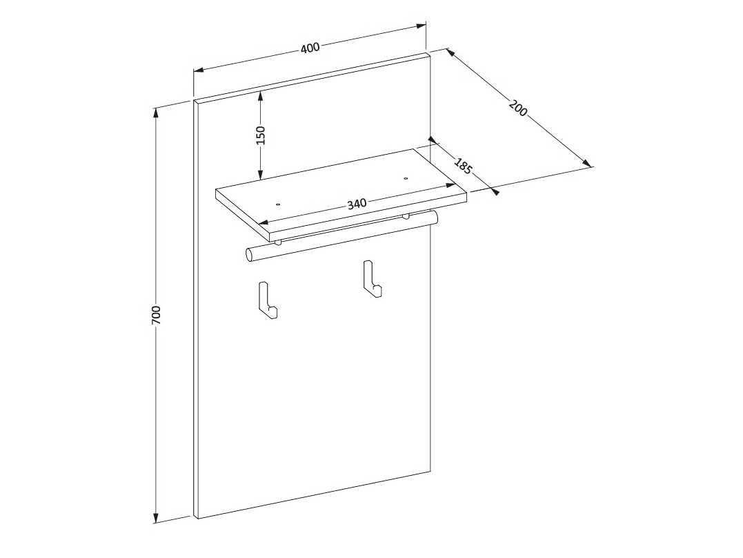 Вешалка Alfere 114 (Белый)