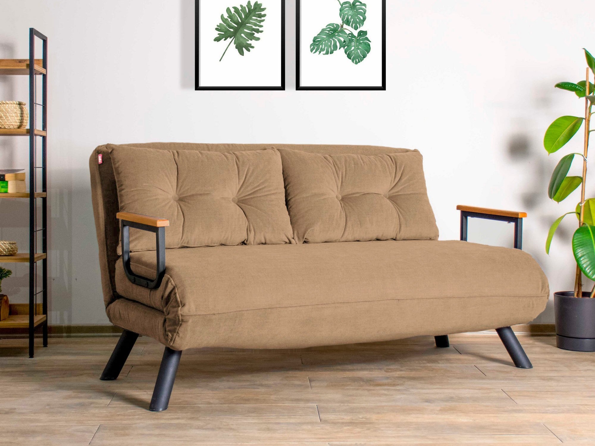 Dīvāns gulta Altadena 108 (Gaiši brūns)